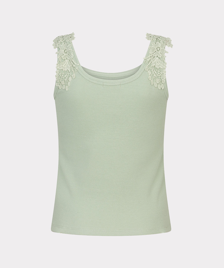 Esqualo Mouwloze Top HS26.30211 soft green