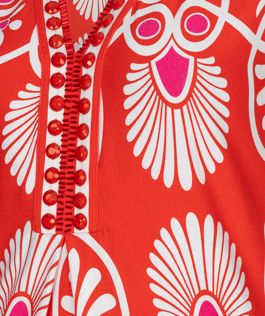 Esqualo Mouwloze Jurk Heartfelt HS26.30218 print