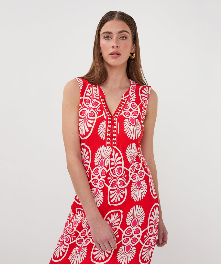 Esqualo Mouwloze Jurk Heartfelt HS26.30218 print