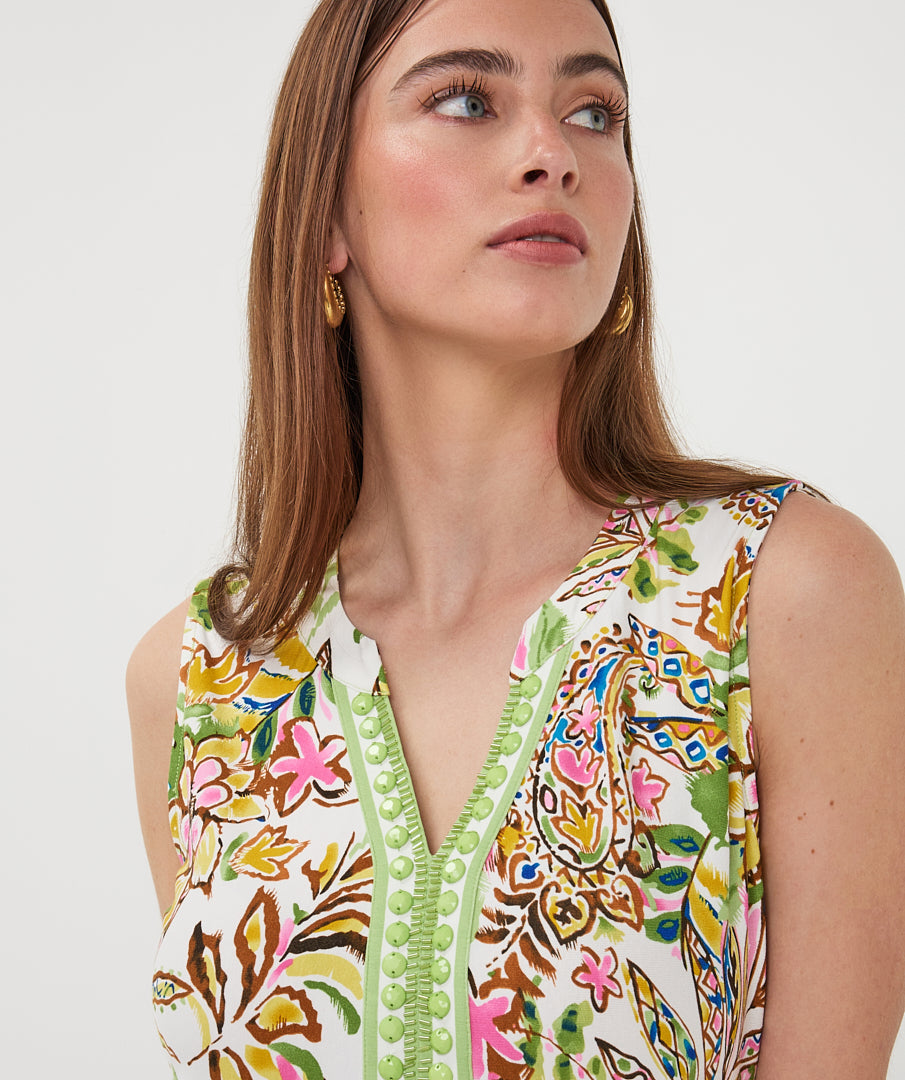 Esqualo Mouwloze Jurk HS26.30223 jungle print