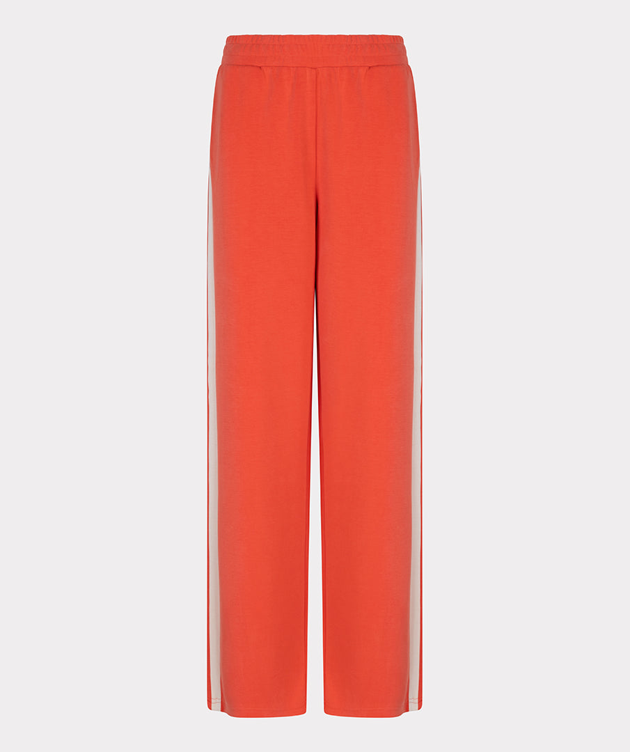 Esqualo Broek Wide Stripe Modal SP26.05006 chili red