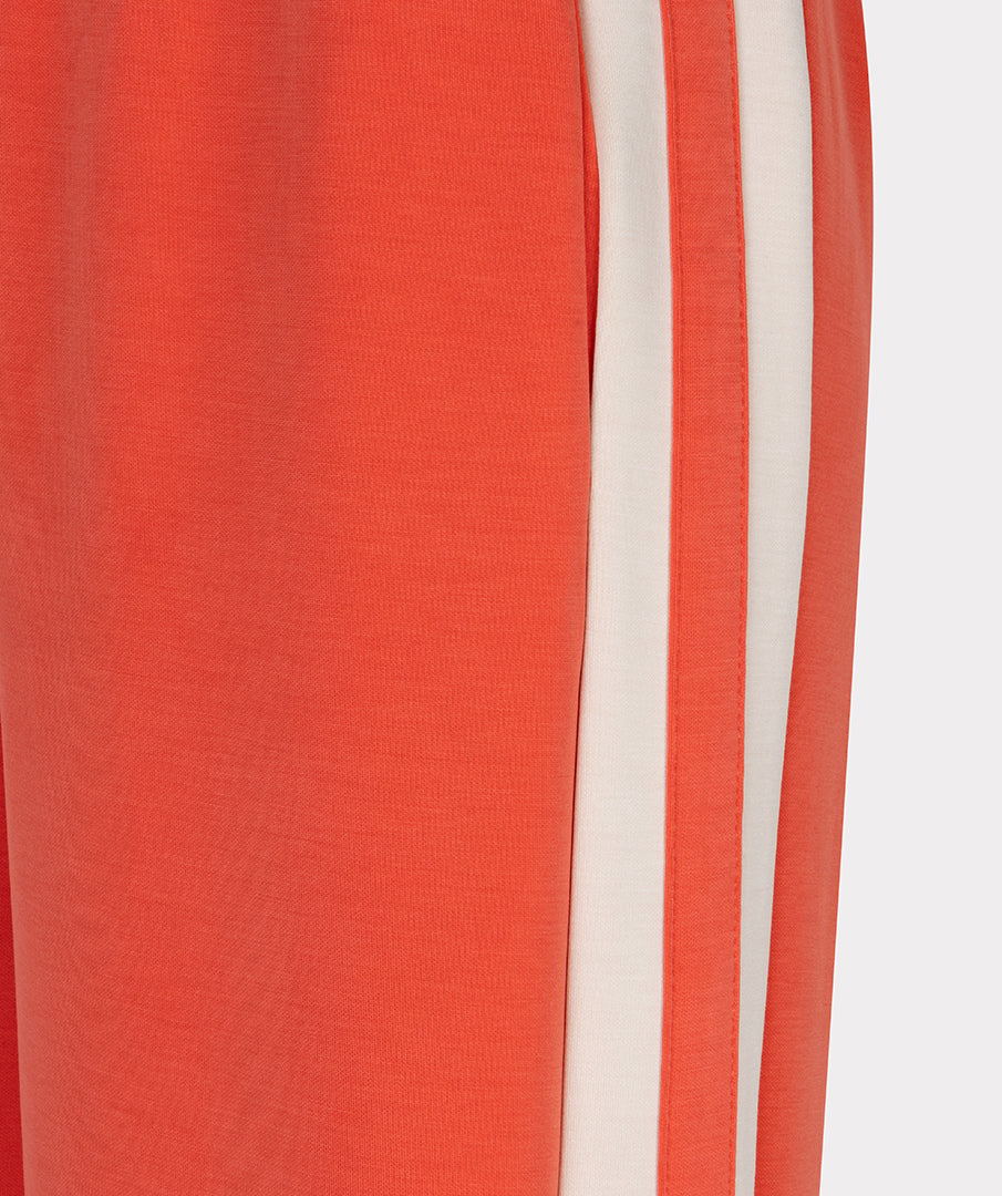 Esqualo Broek Wide Stripe Modal SP26.05006 chili red