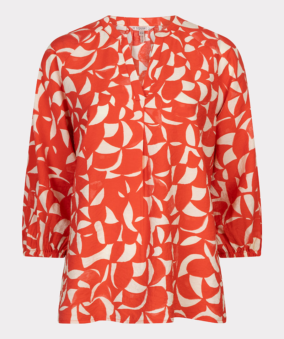 Esqualo Blouse Raglan Scarlet Graphic SP26.14003 print