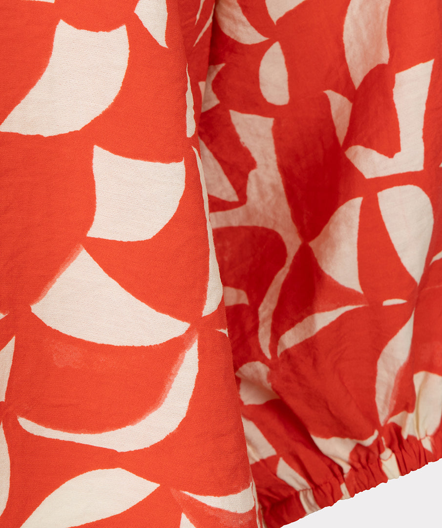 Esqualo Blouse Raglan Scarlet Graphic SP26.14003 print