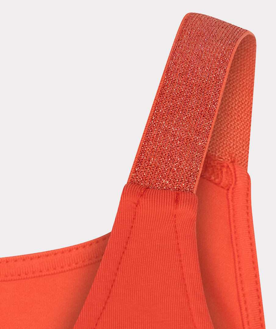 Esqualo Top Singlet Lurex Straps SP26.30010 chili red