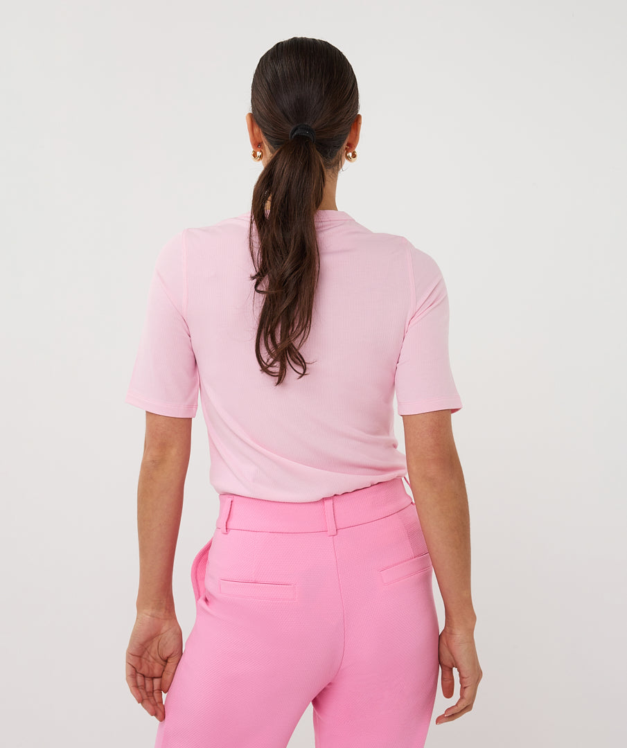 Esqualo T-shirt Rib Short Sleeve SP26.30017 romance rose