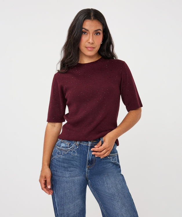 Esqualo Sleeveless Sweater F26.02539 merlot