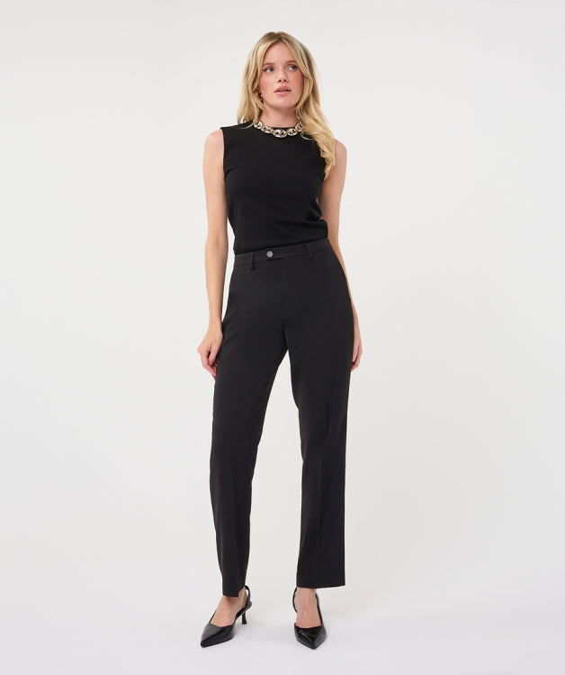 Esqualo top vrouwelijk basic slv/less zwart 30500