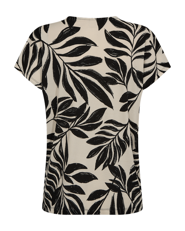 Freequent Floi Tee moonbeam w. black