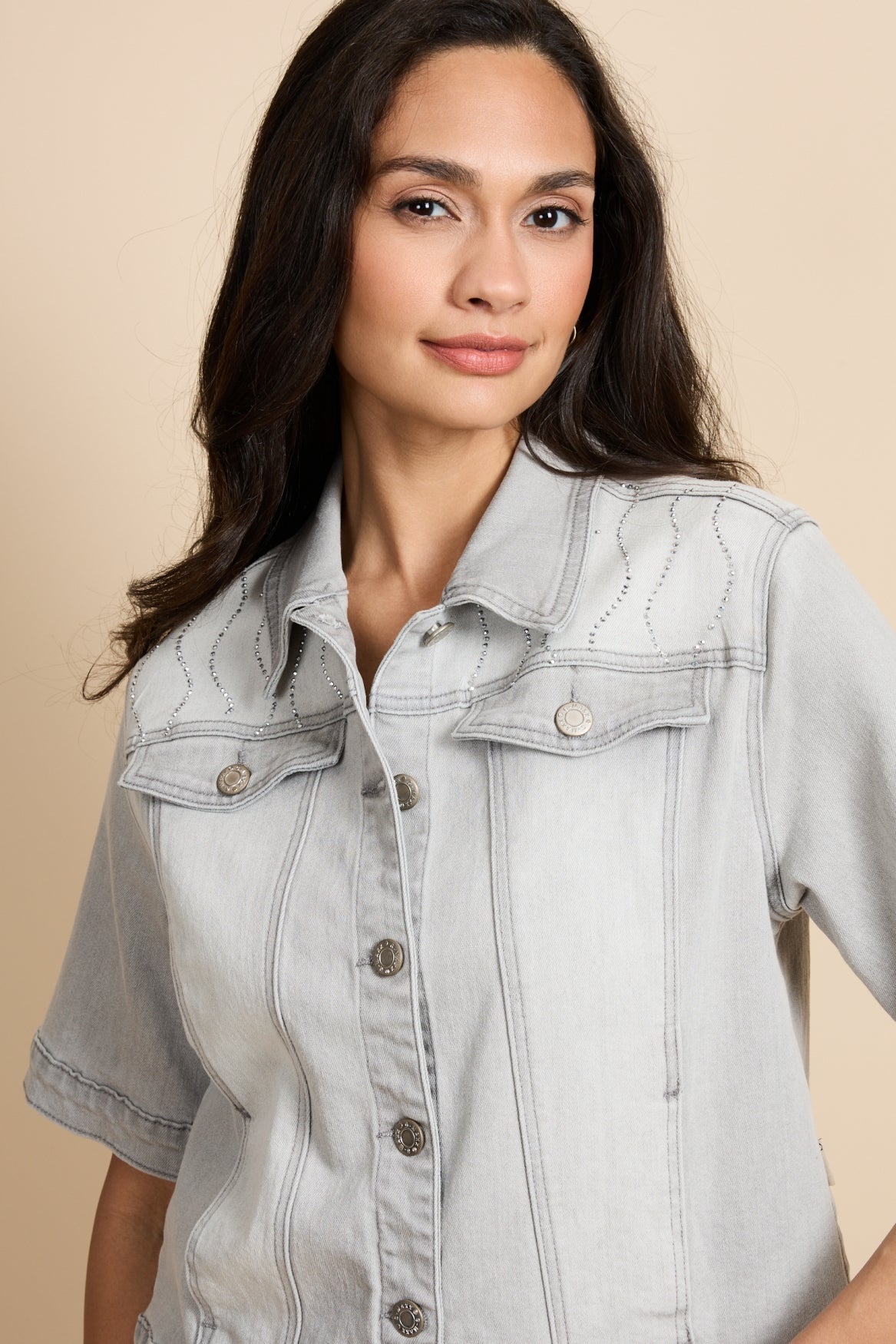 G-maxx Evadne Jacket denim light gray