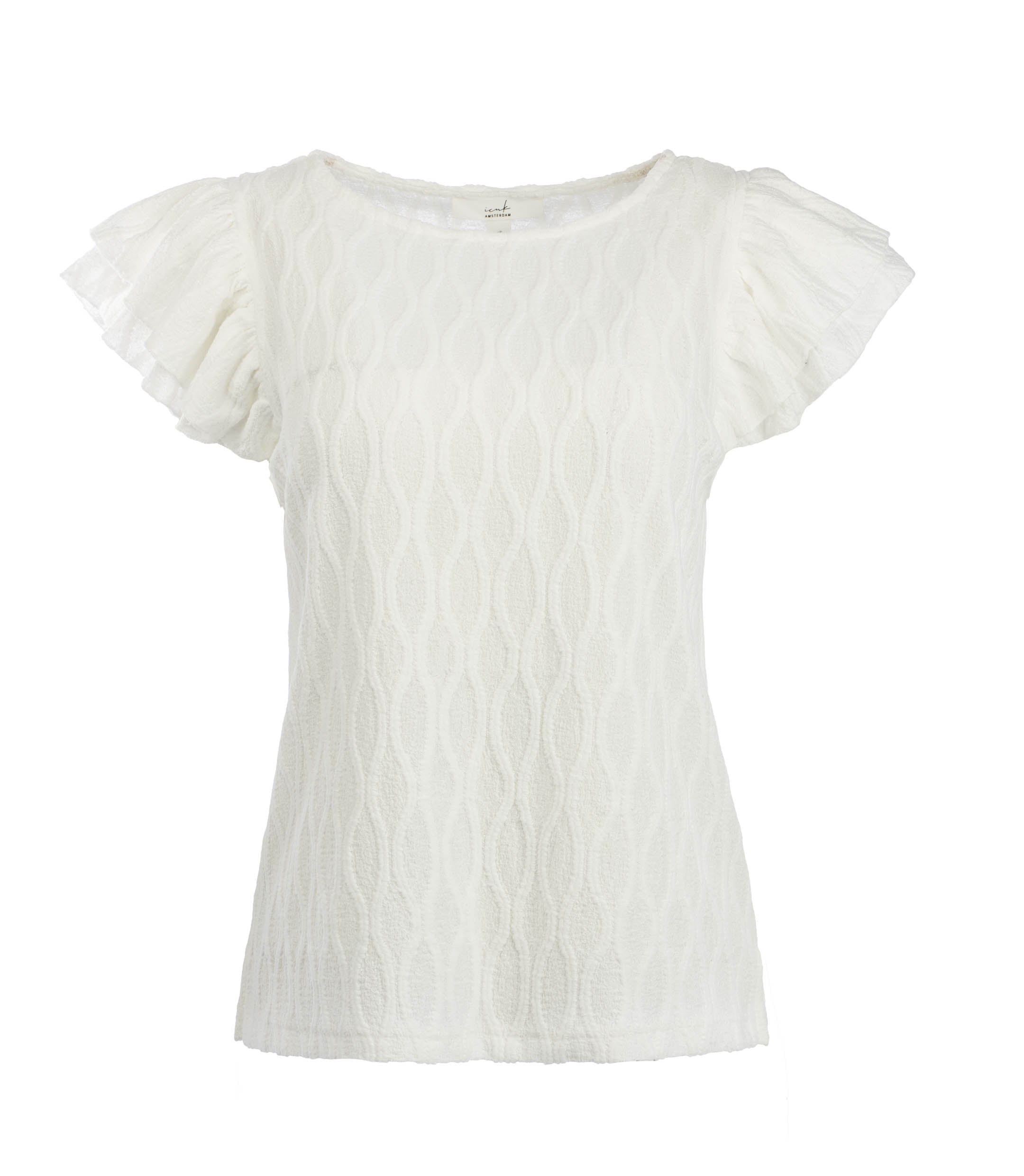 ICNK Amsterdam Celyna Top Wave Jacquard white