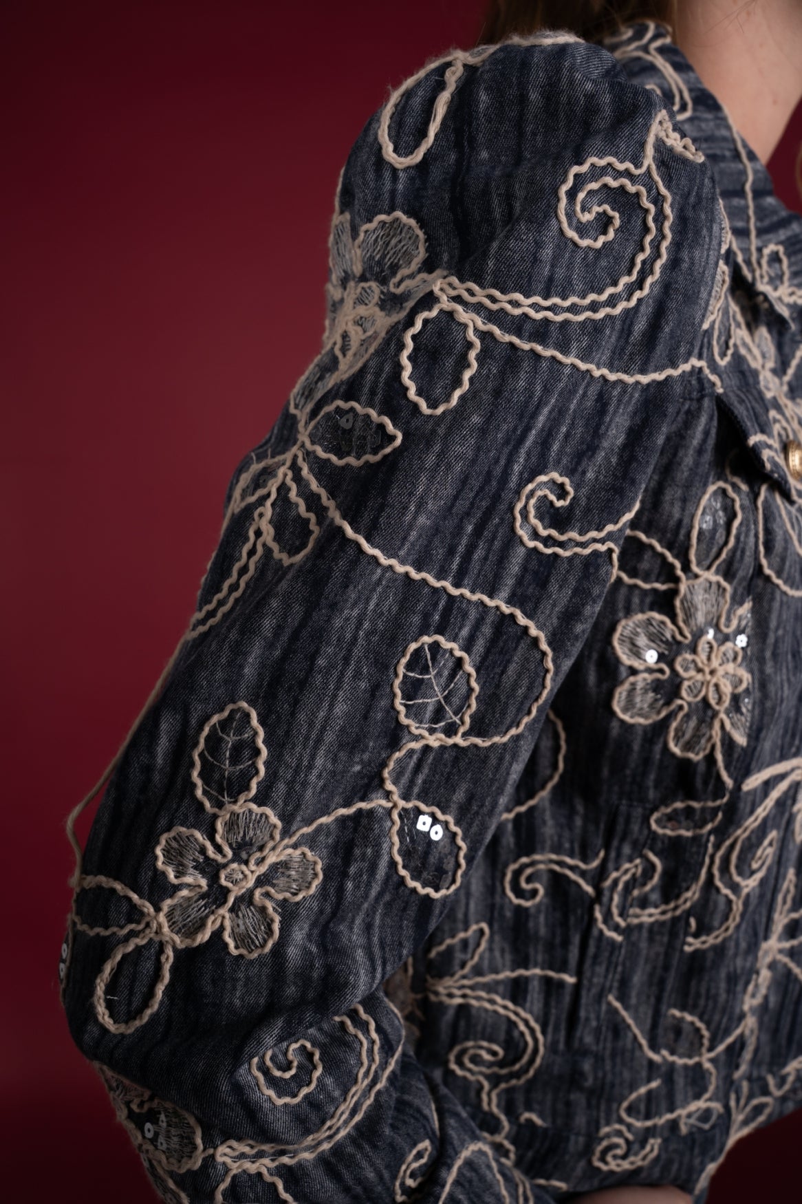 ICNK Amsterdam Nina Jacket Denim Cordella dark denim