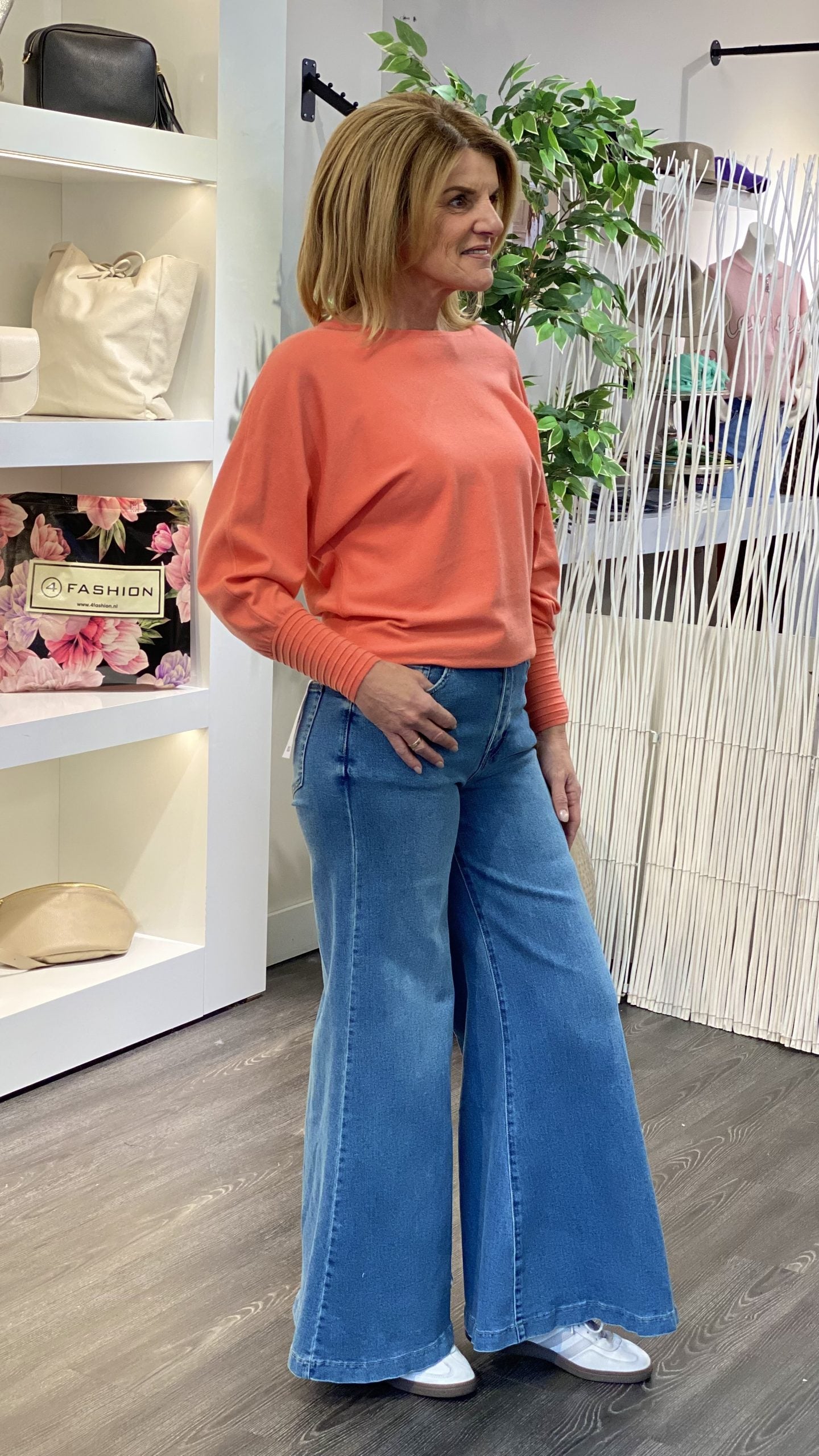 Freequent Flow Pullover burnt coral melange