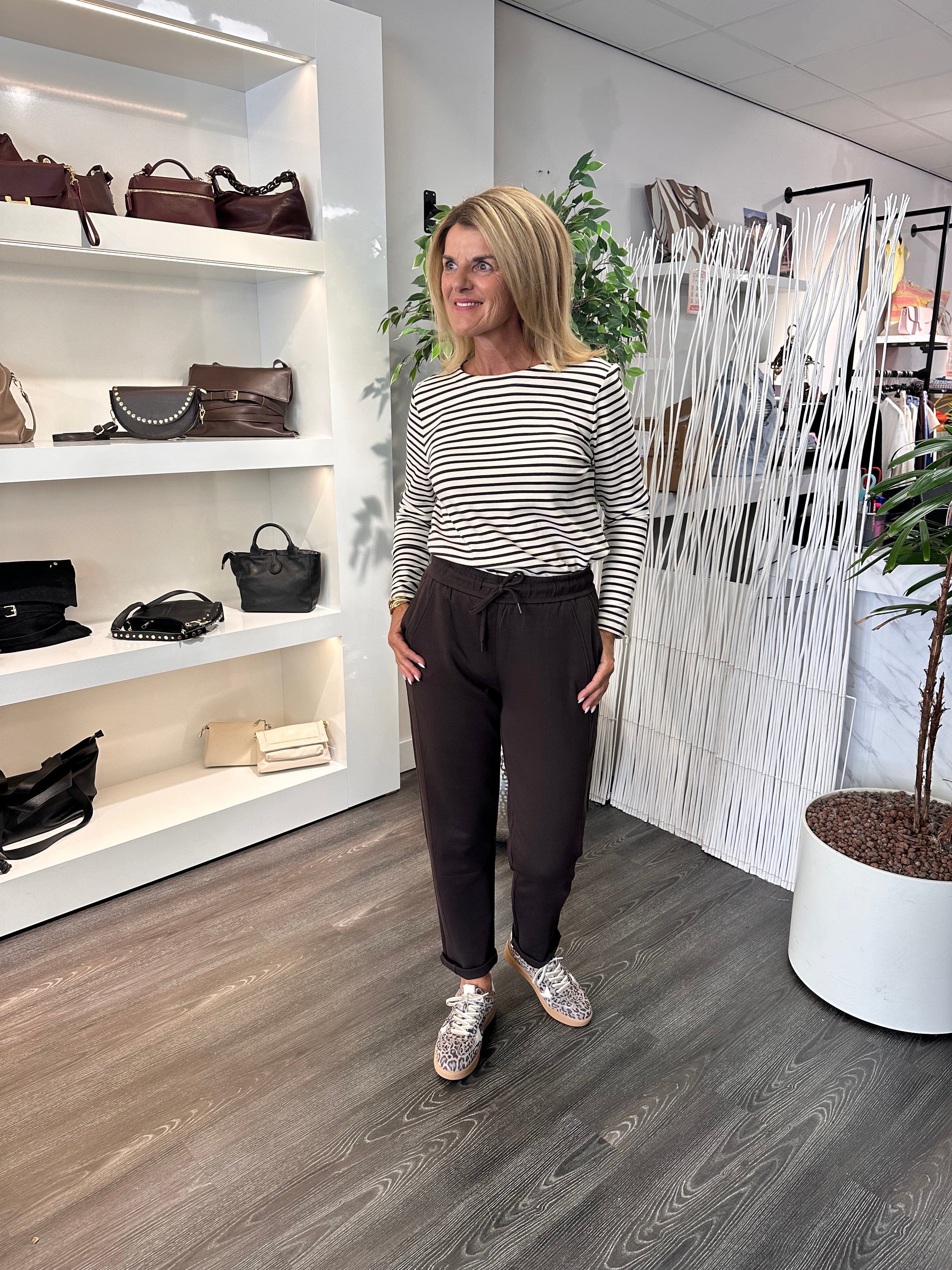 Red Button Stella Scuba Broek espresso