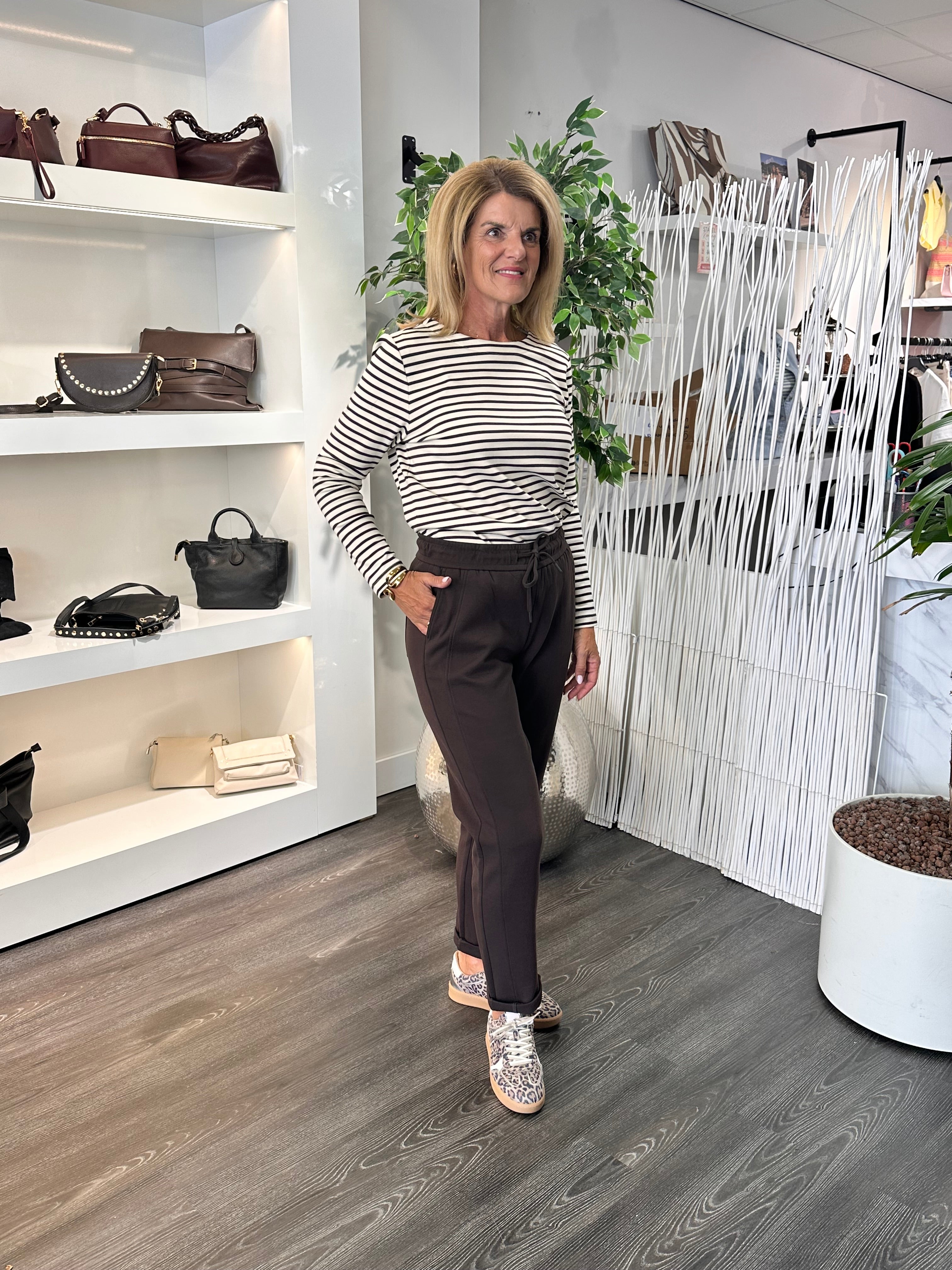 Red Button Stella Scuba Broek espresso