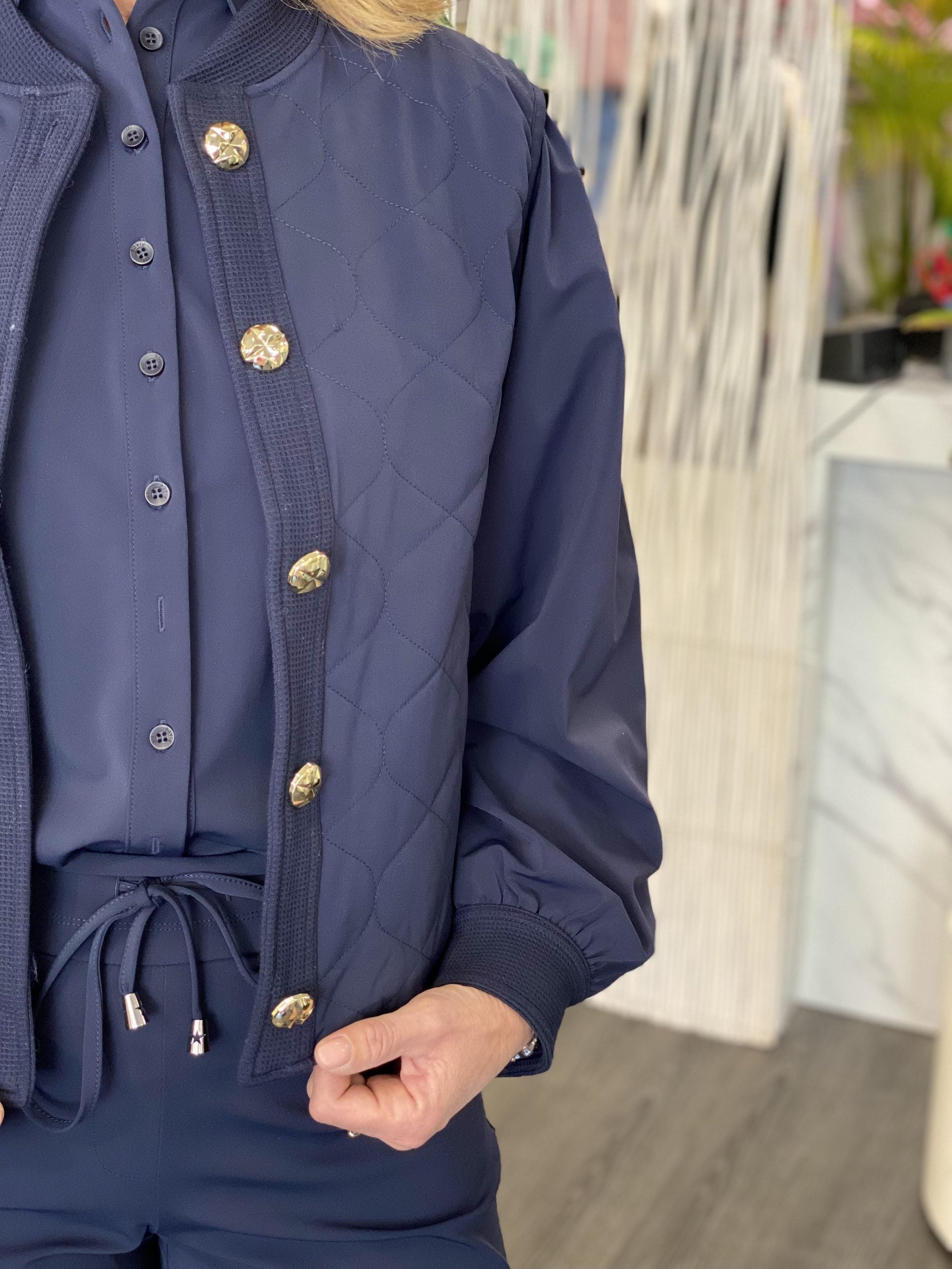 Mi Piace Travelstof Gewatteerd Jasje 202535 donkerblauw bomber