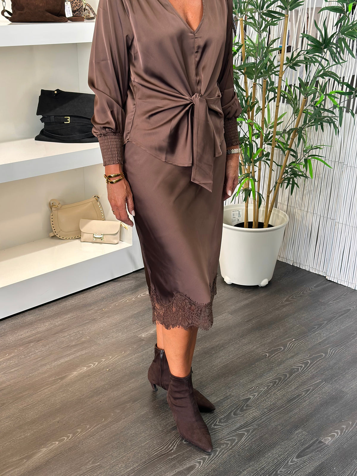 Mi Piace Rok Satin Lace 202908 chestnut