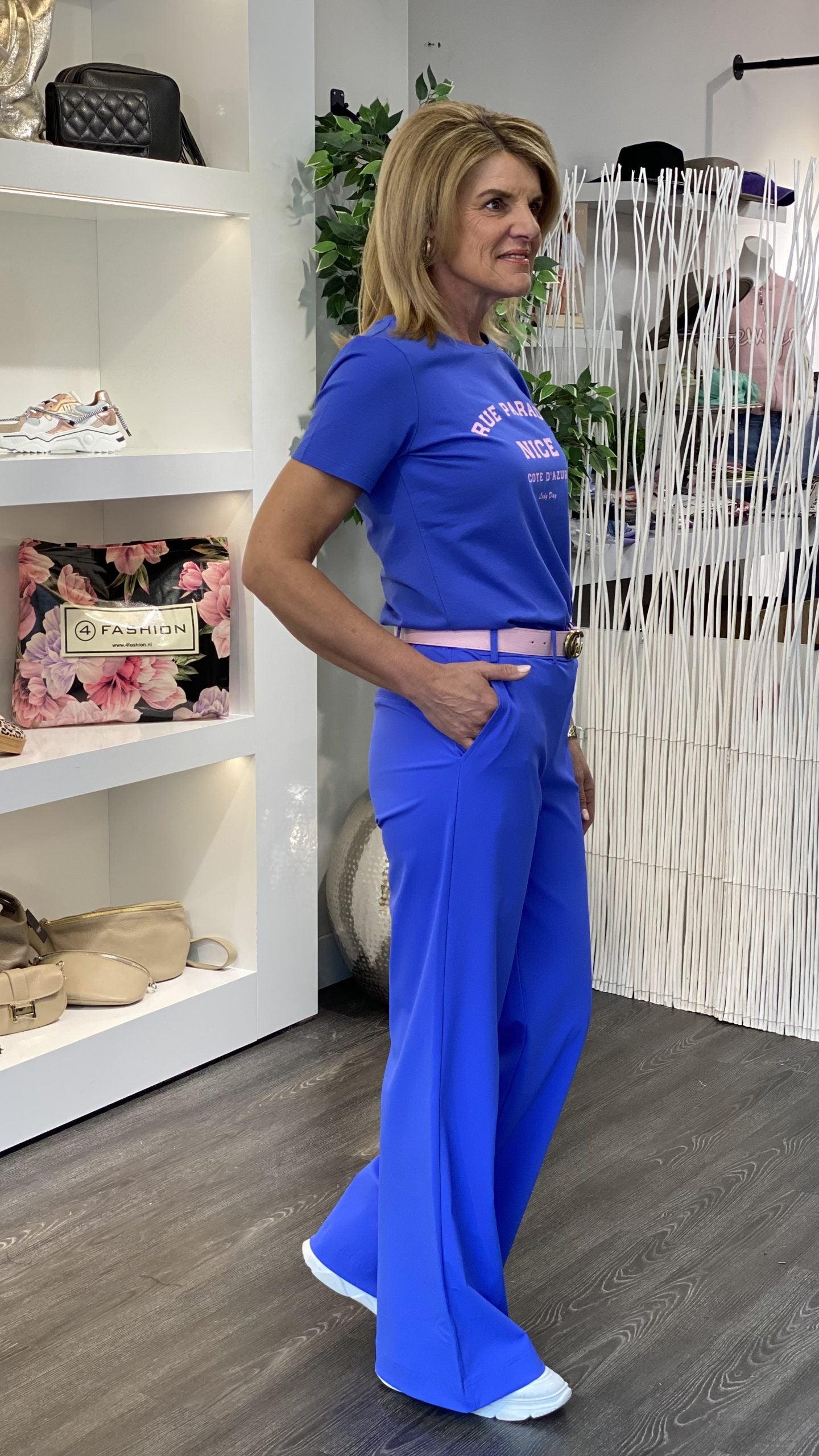 Lady Day Travelstof Phoenix Broek harbour blue