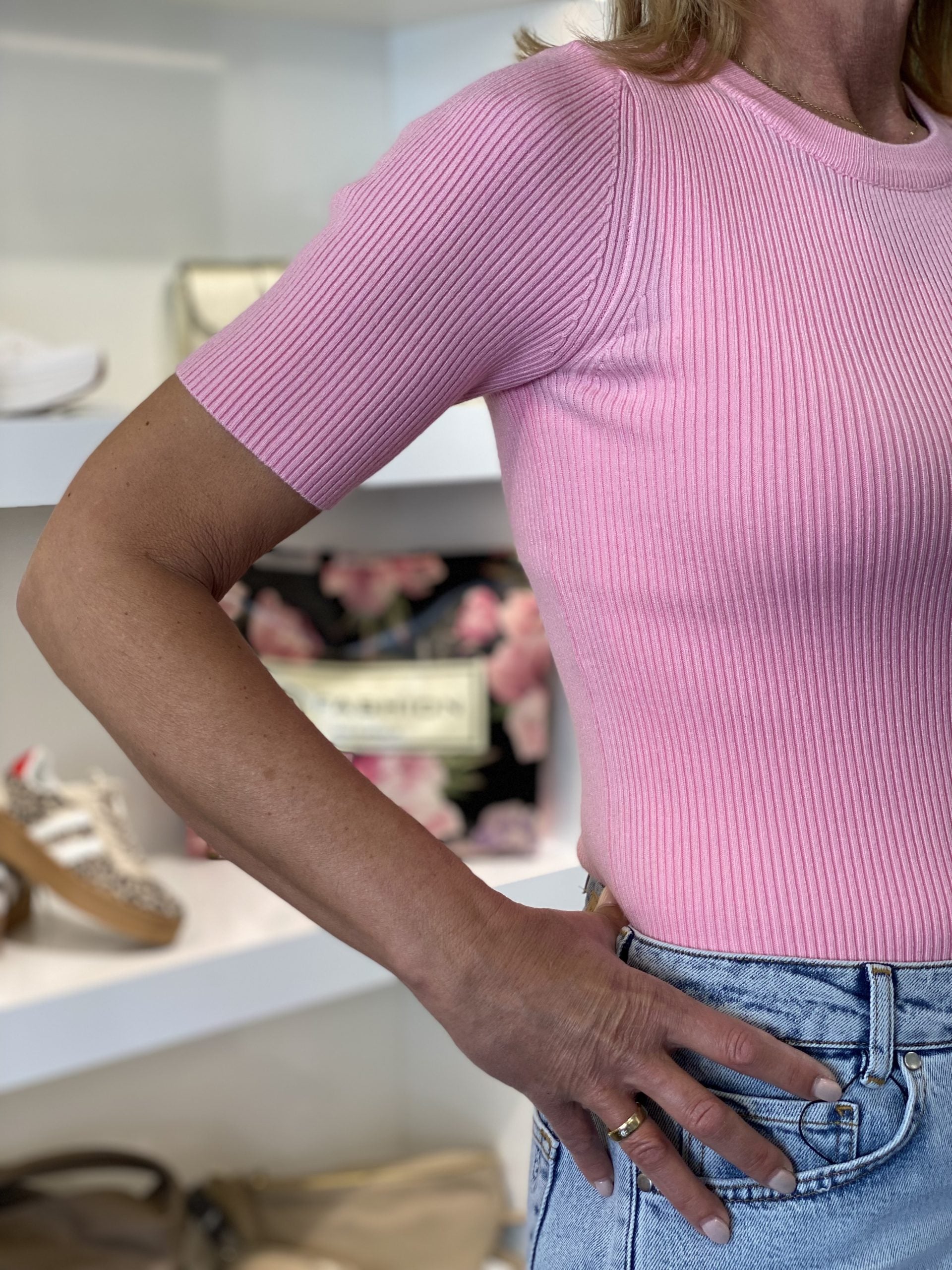 Azzurro Top knite roze