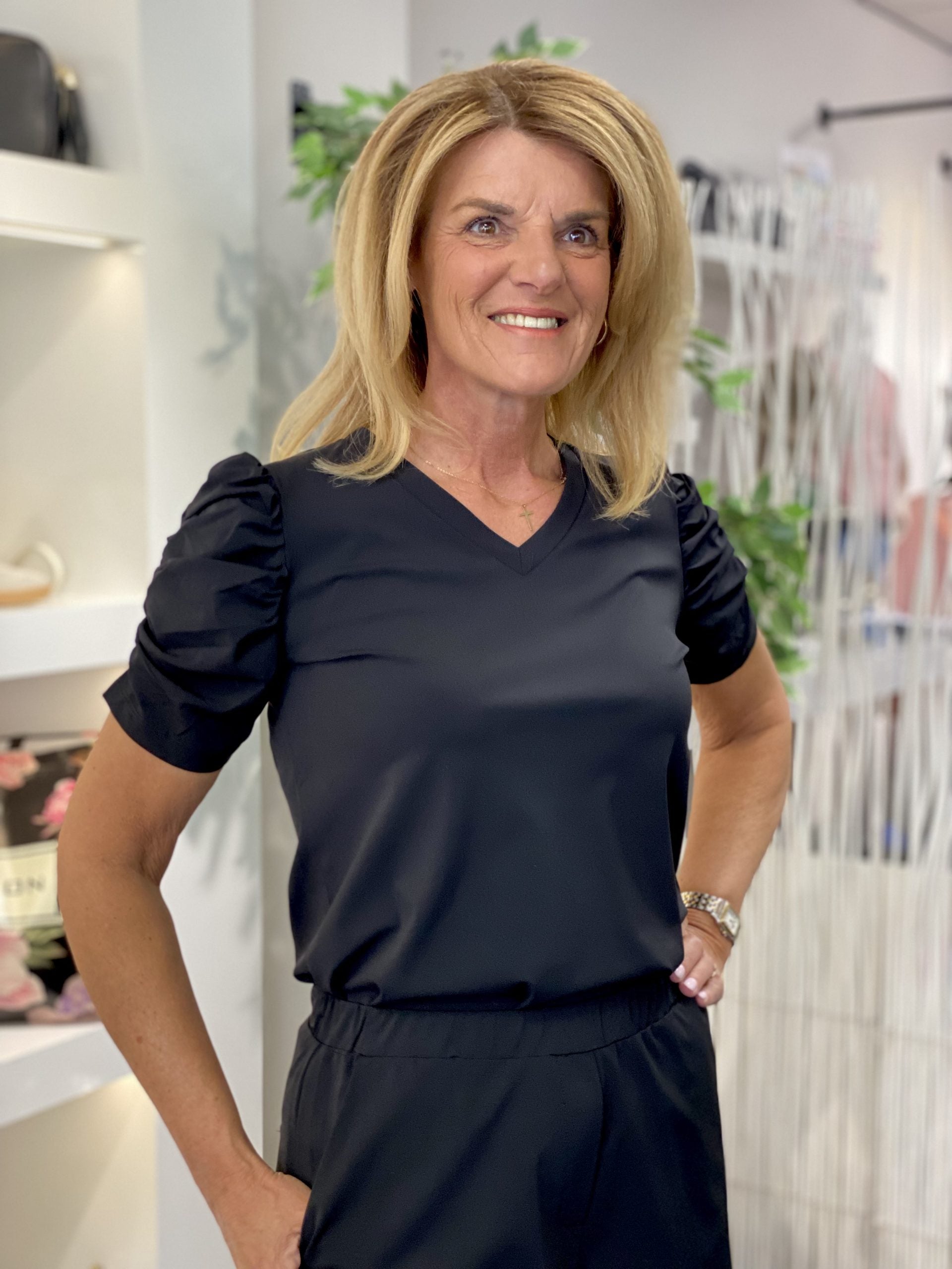 Lady Day Toya Travelstof Top zwart