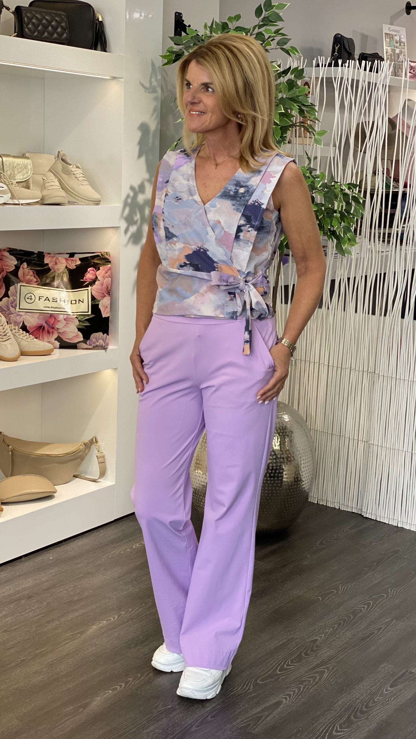 Mi Piace Travelstof Overslag Top 202508 multicolor monet print