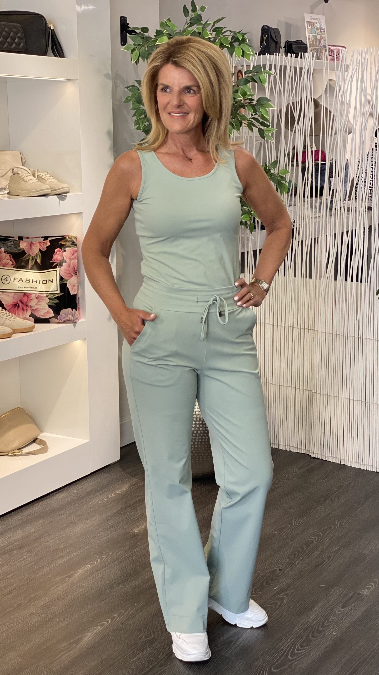 Mi Piace Travelstof Top lilypad groen 202027