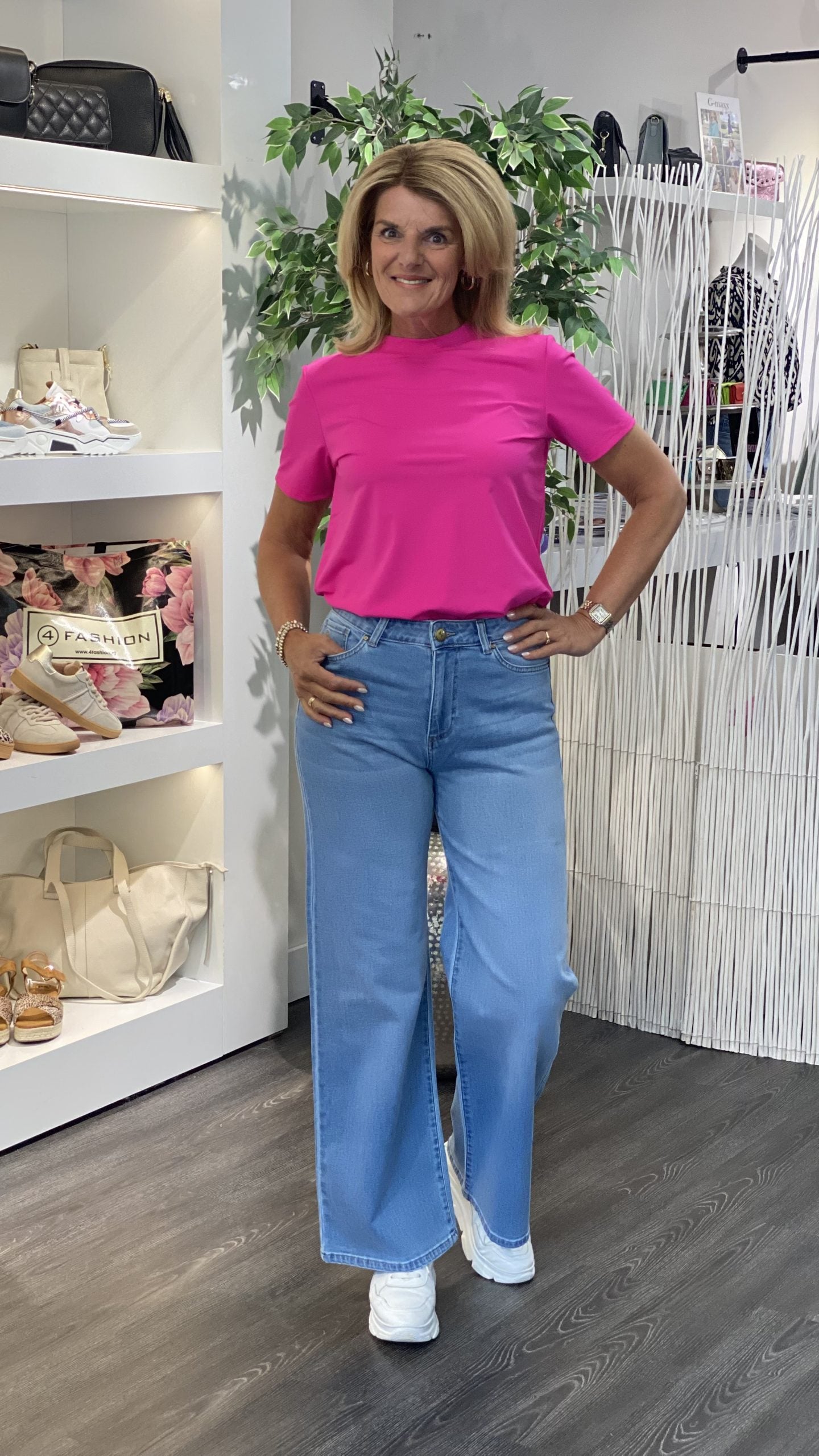 Azzurro Travelstof Top Jada 9214 fuchsia