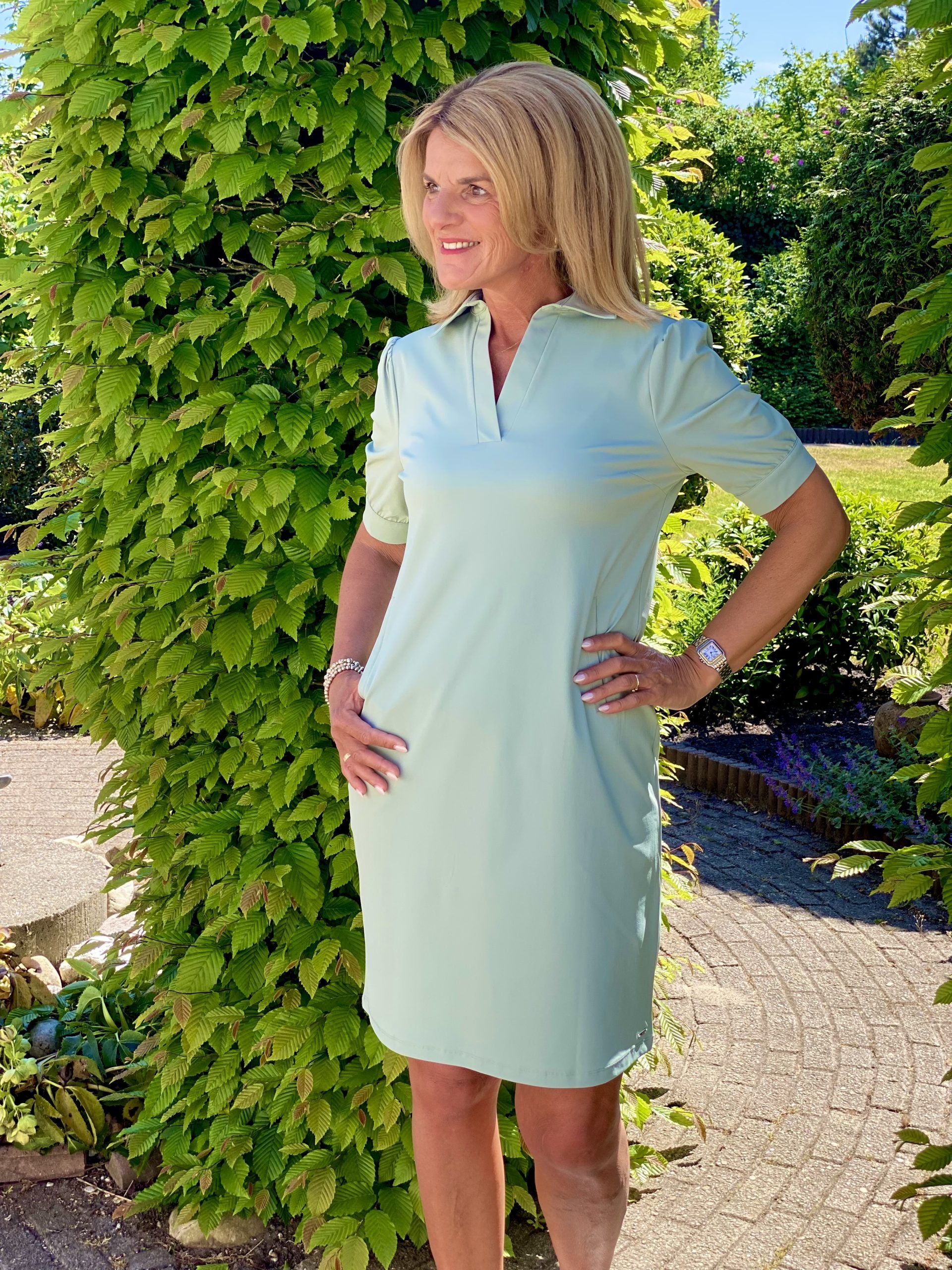 Mi Piace Travelstof Jurk lilypad groen 202605