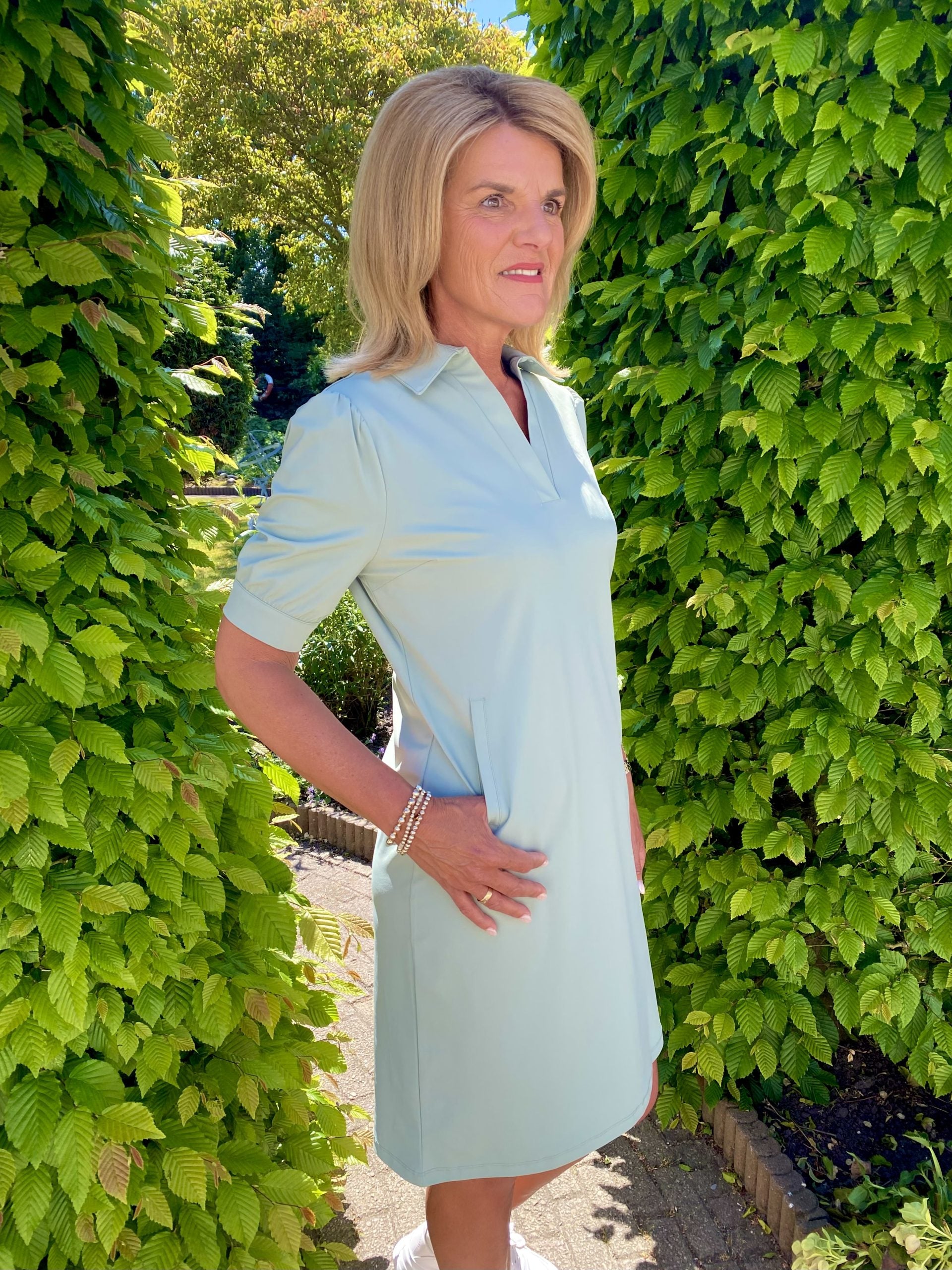 Mi Piace Travelstof Jurk lilypad groen 202605