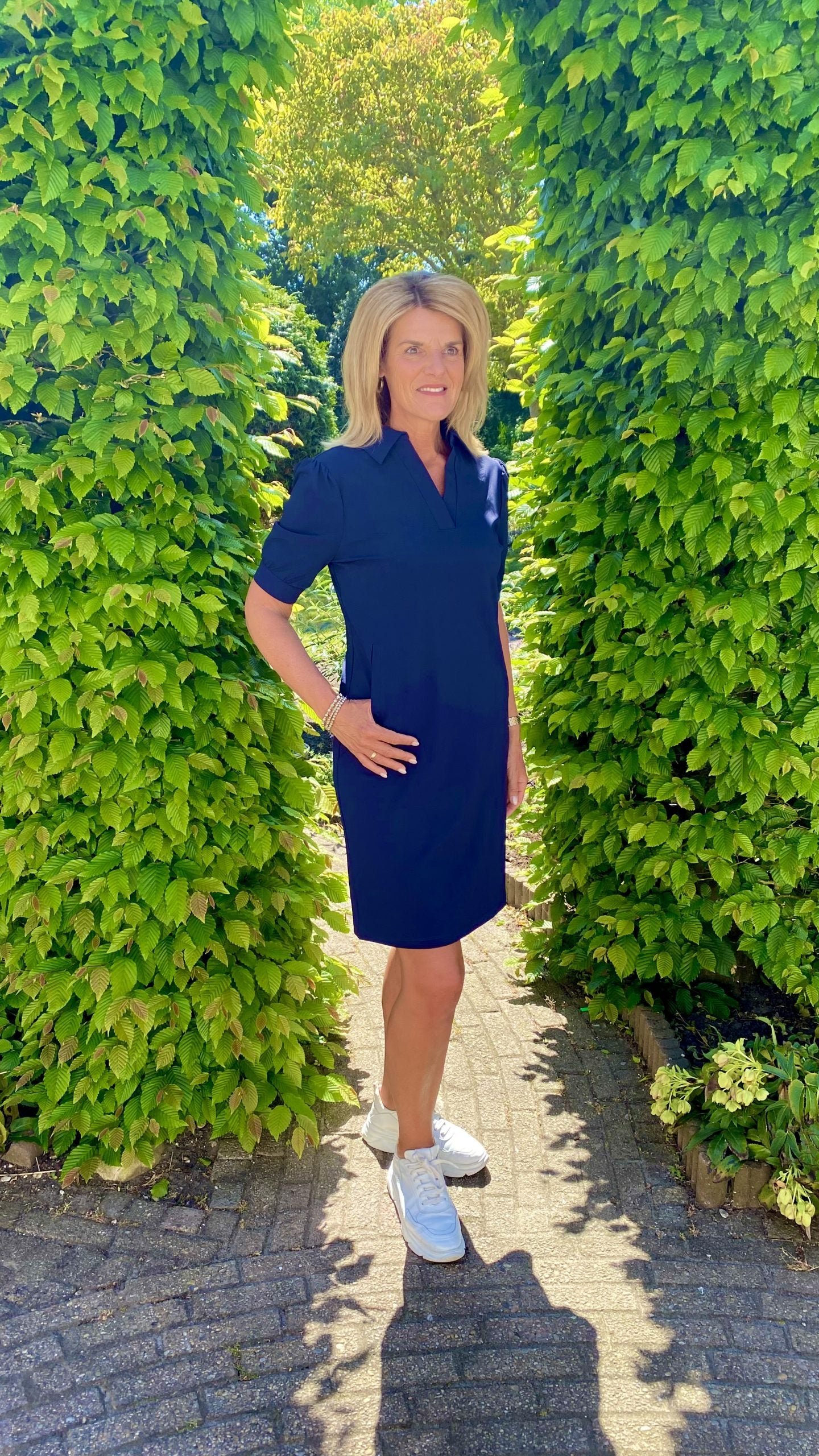 Mi Piace Travelstof Jurk donkerblauw 202605