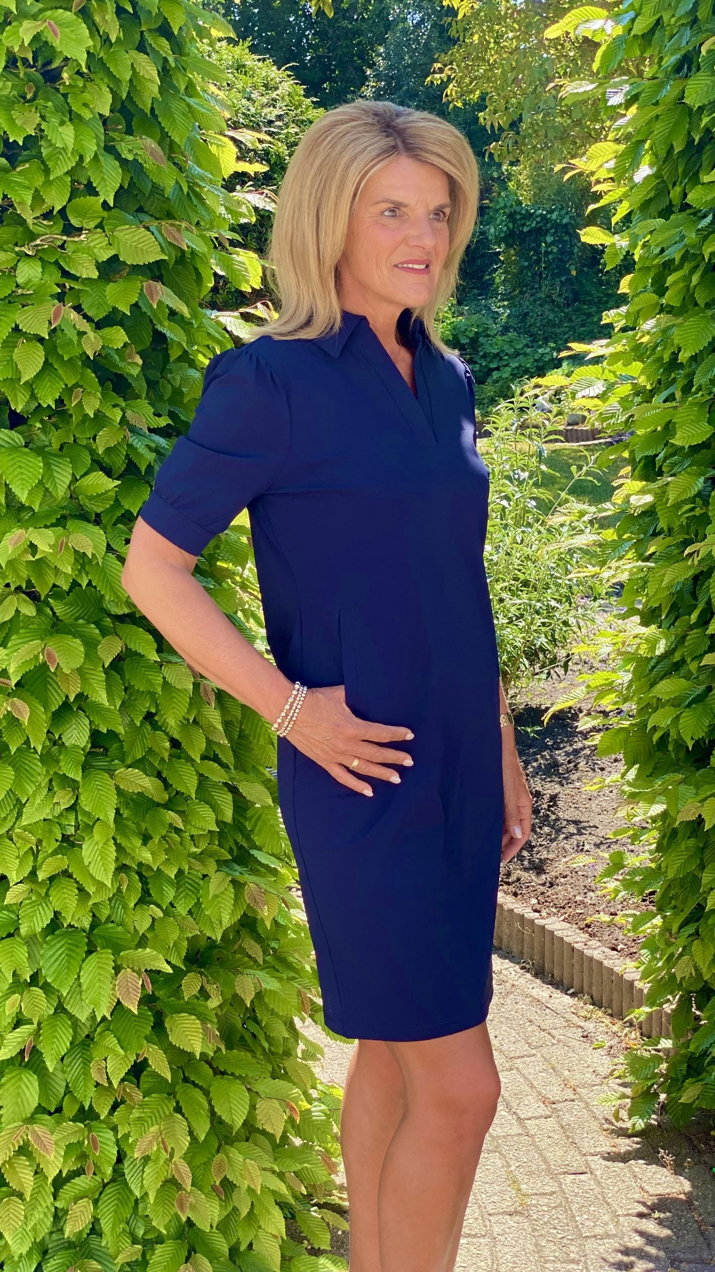 Mi Piace Travelstof Jurk donkerblauw 202605