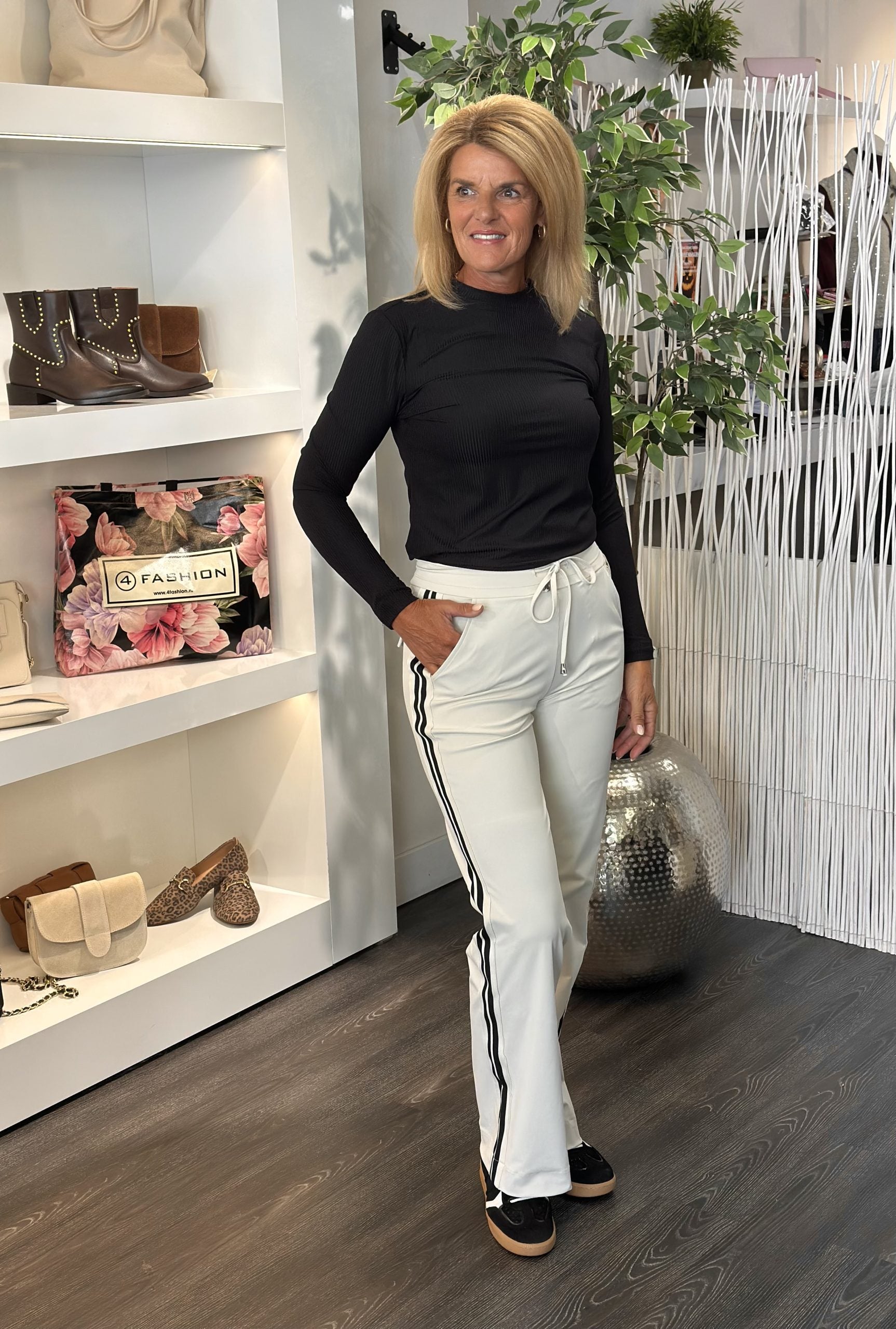 Mi Piace Travelstof viscose Shirt 202643 zwart