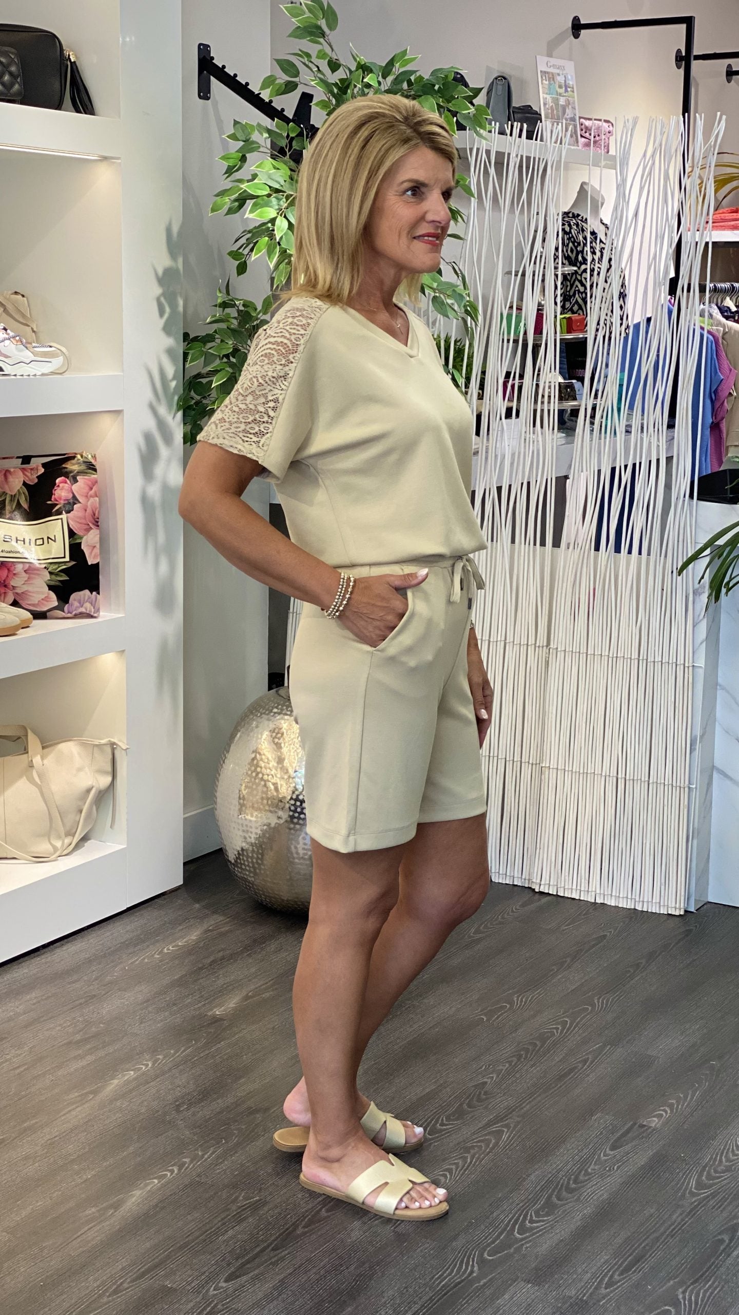 SoyaConcept Banu 78 Short zand korte broek