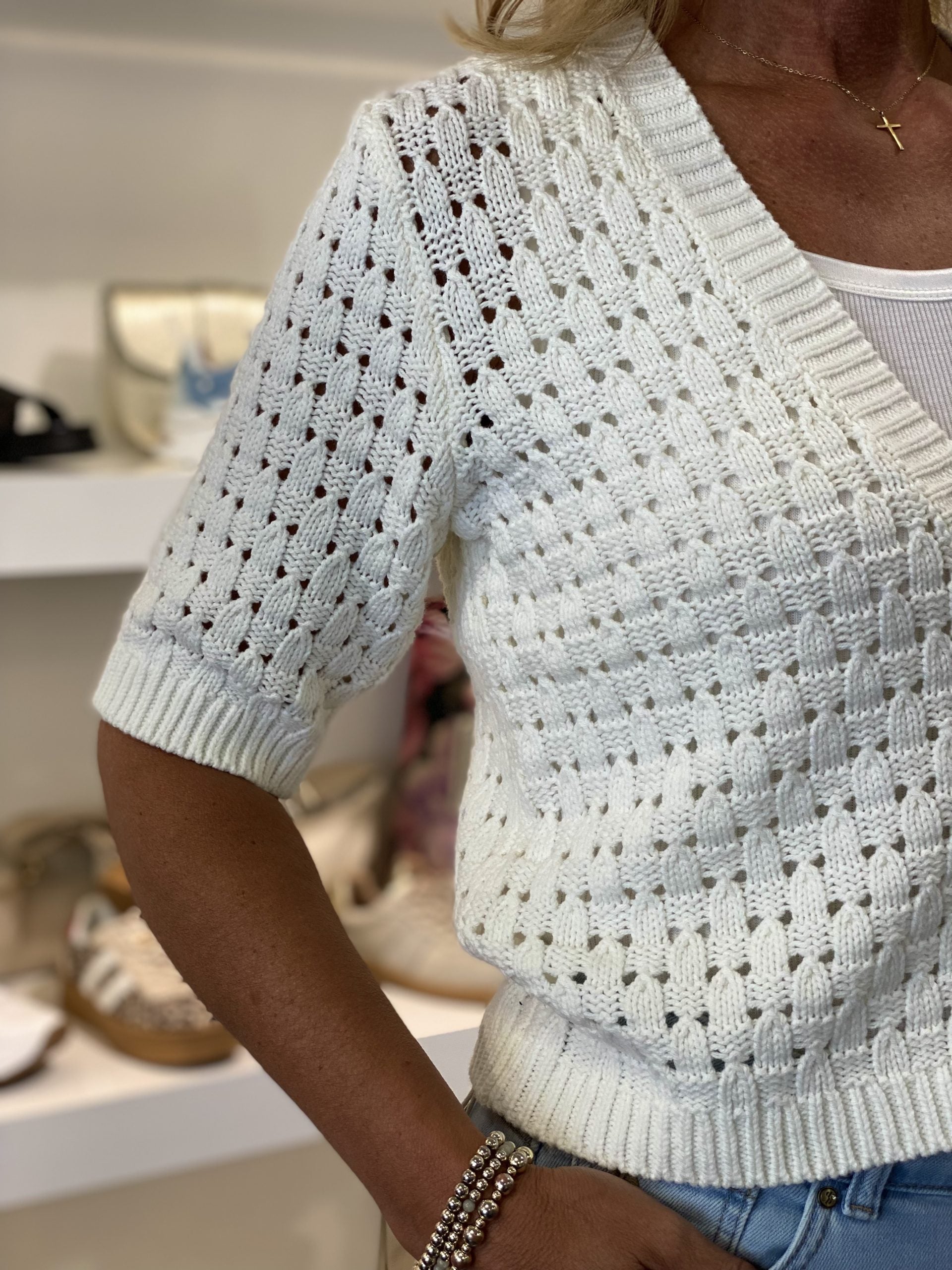 Freequent Flotta Vest offwhite