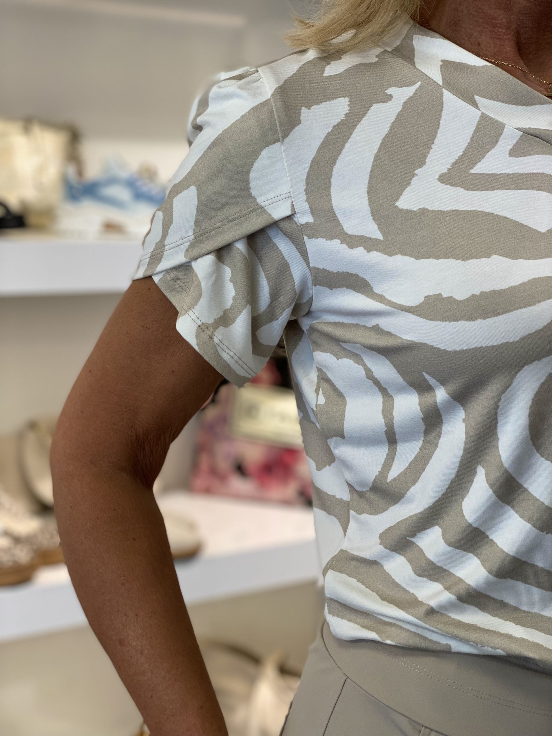 Zoso Claudia Top sand white