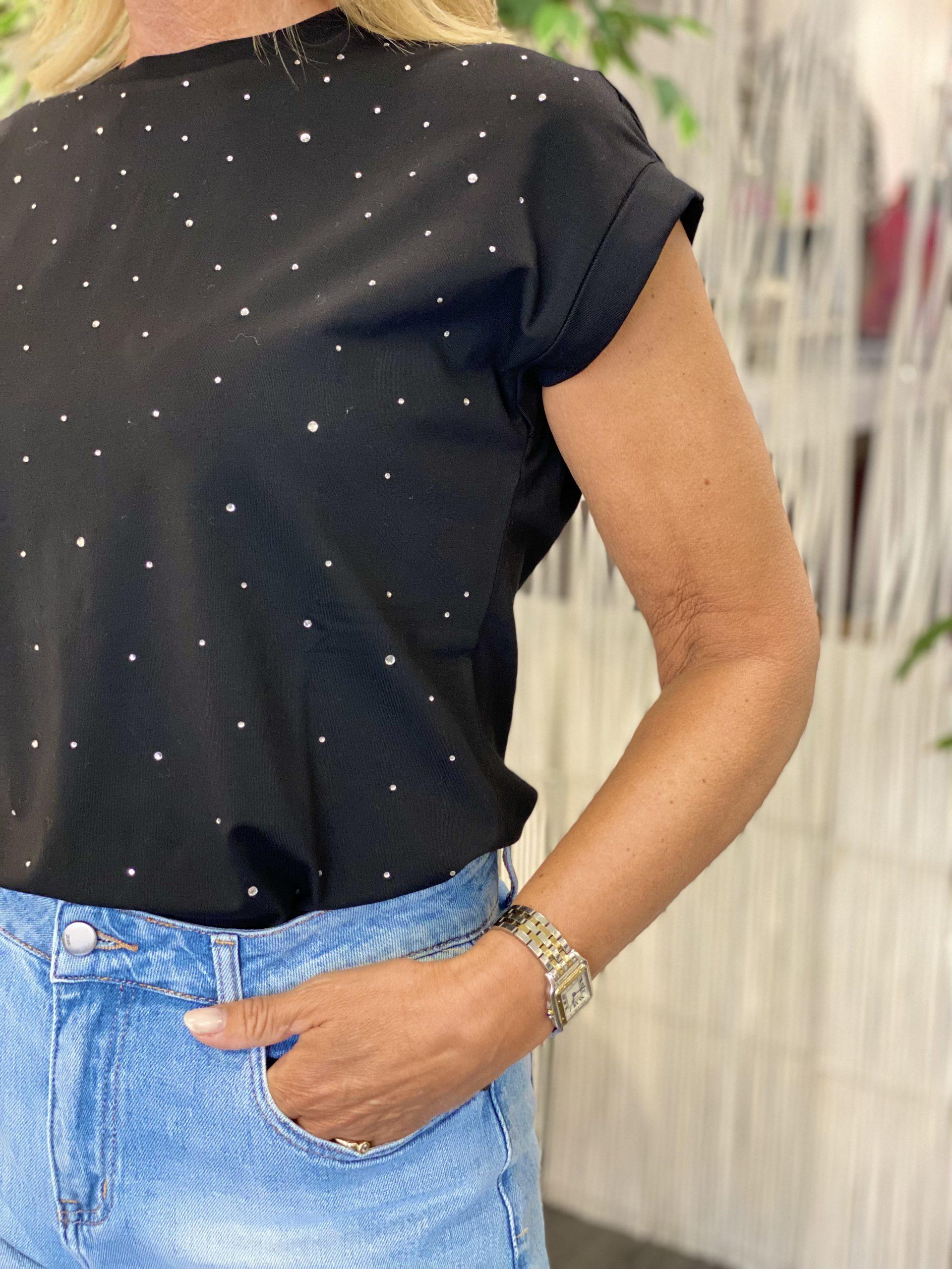 Maicazz Nana T-shirt zwart zilver