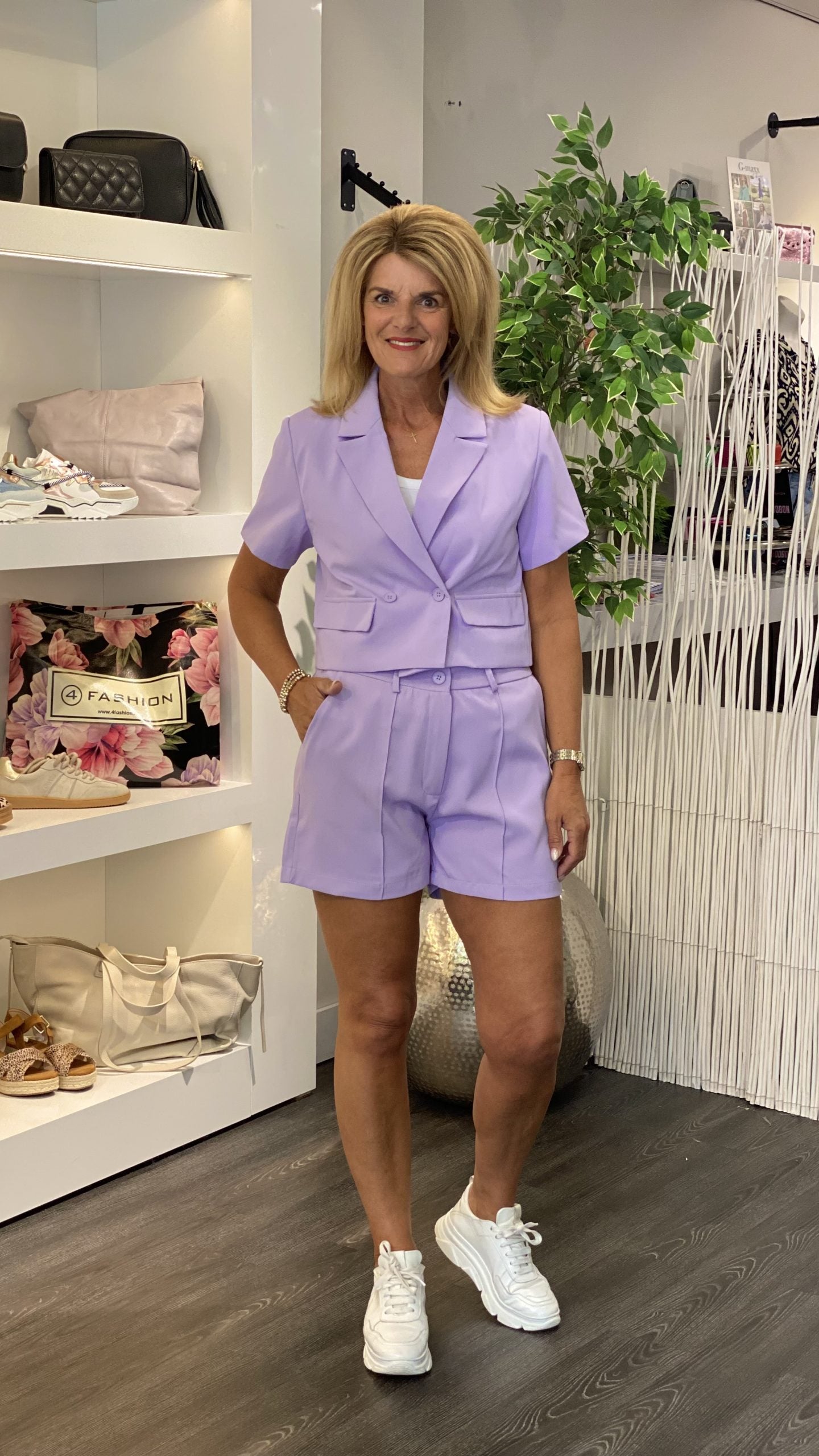 Azzurro Korte Blazer 9864 lila