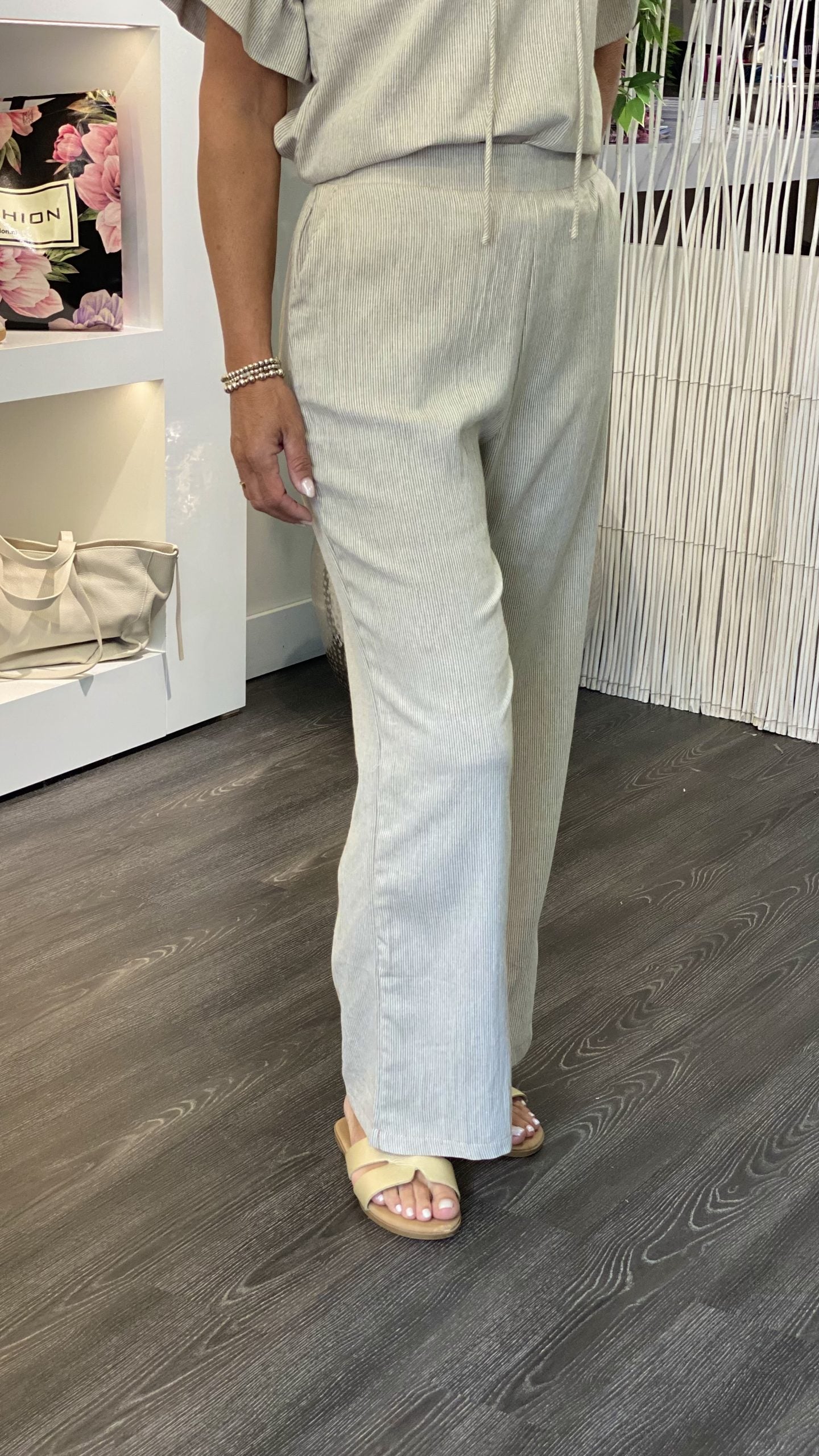 Azzurro Wijde Broek 9759 beige