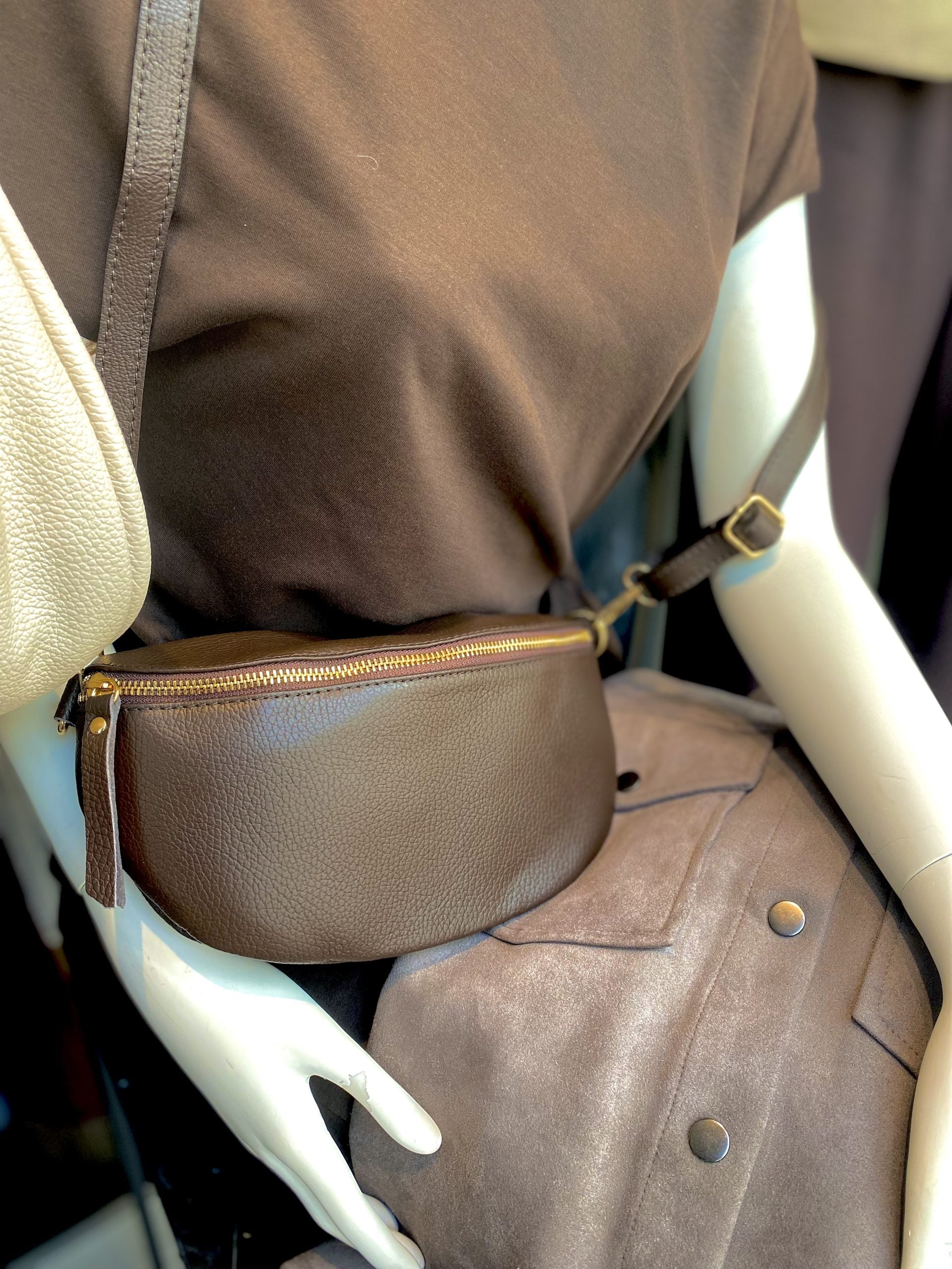 Fanny Pack Crossbody Tas Leer Bruin T223