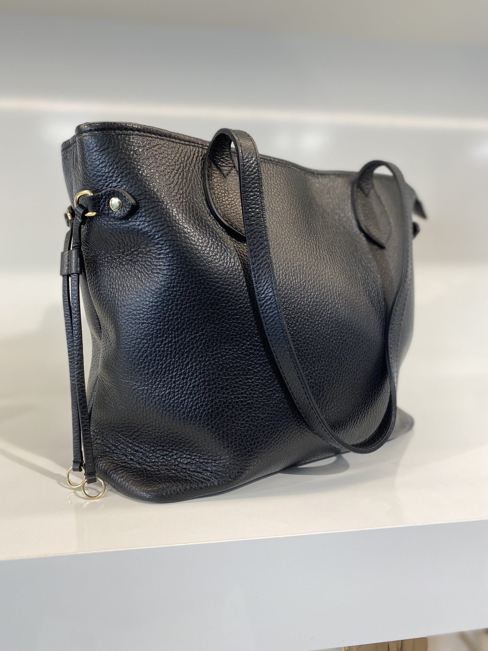 Shopper Lot Tas Zwart Leer T507