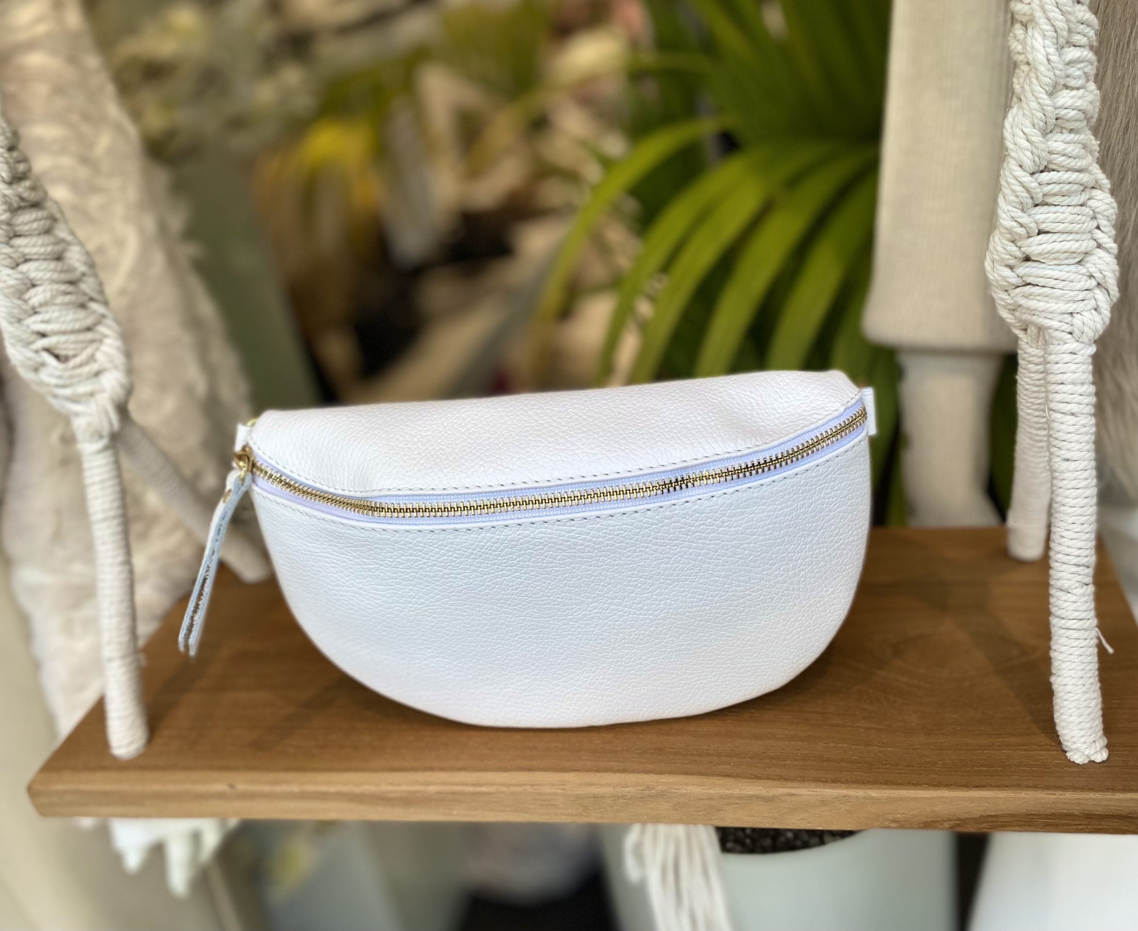 Fanny Pack Crossbody Tas Leer Wit T223