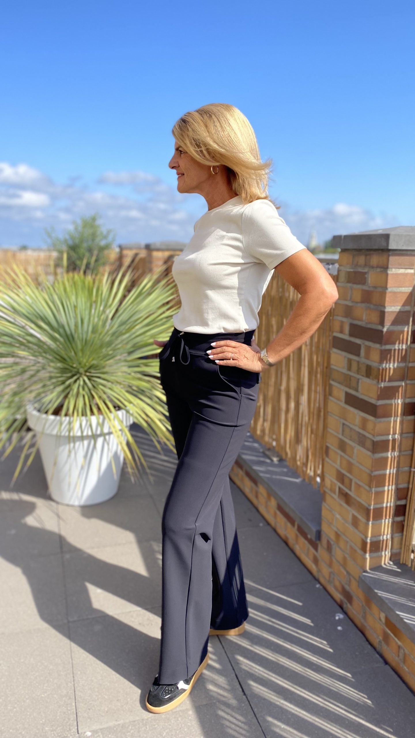 Mi Piace Bonded Travelstof Broek Premium Kwaliteit 202631 zwart