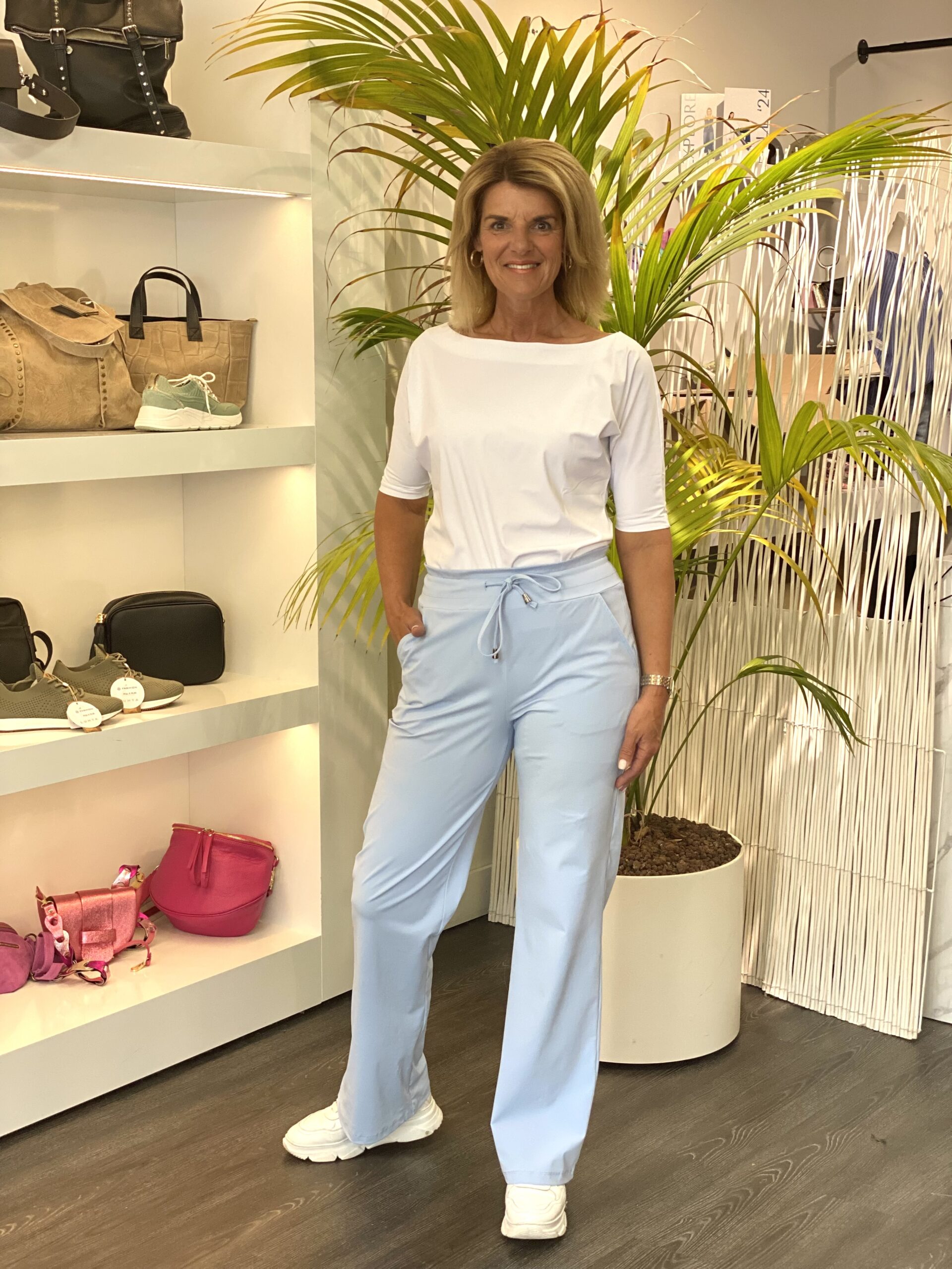 Mi Piace Travelstof Top Boothals 202427 wit