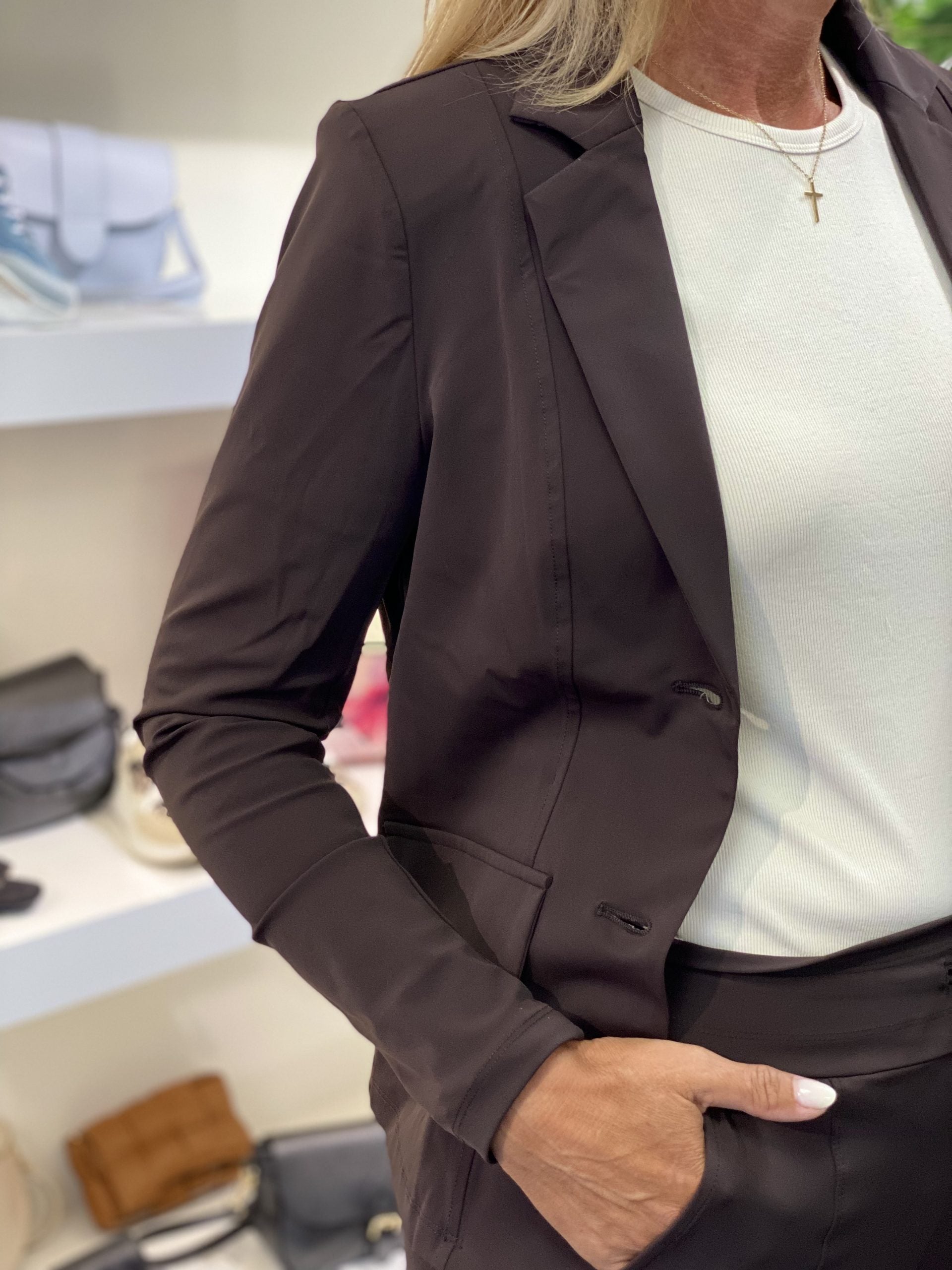 Mi Piace Travelstof Blazer 202015 espresso