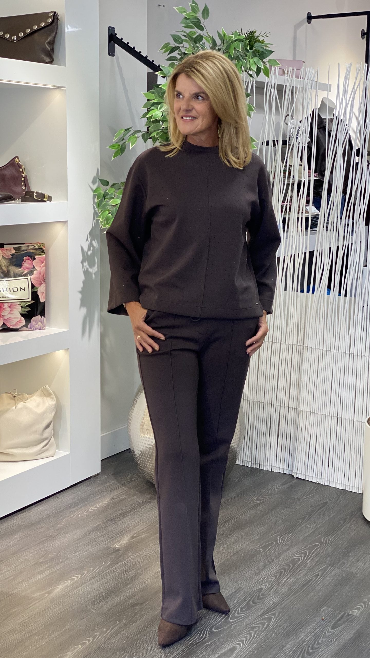 Mi Piace Sweat Broek 20200103 espresso