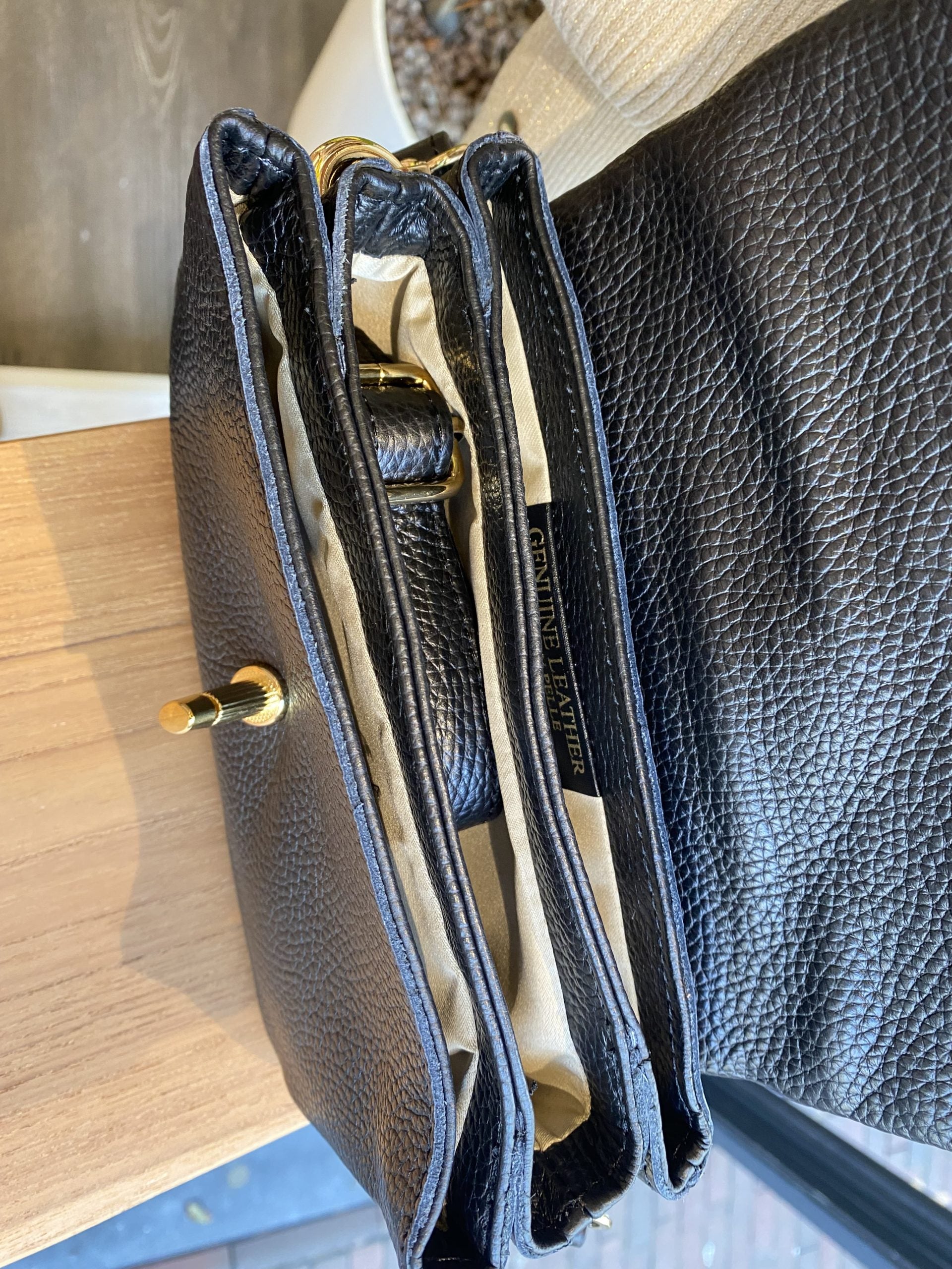 Ceyda Crossbody Tas Leer Zwart T330