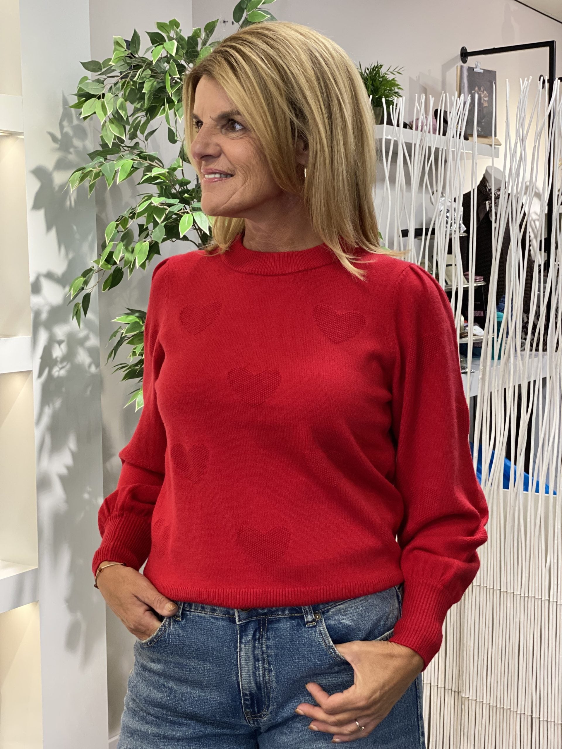 Freequent Alfa Pullover trui chili pepper