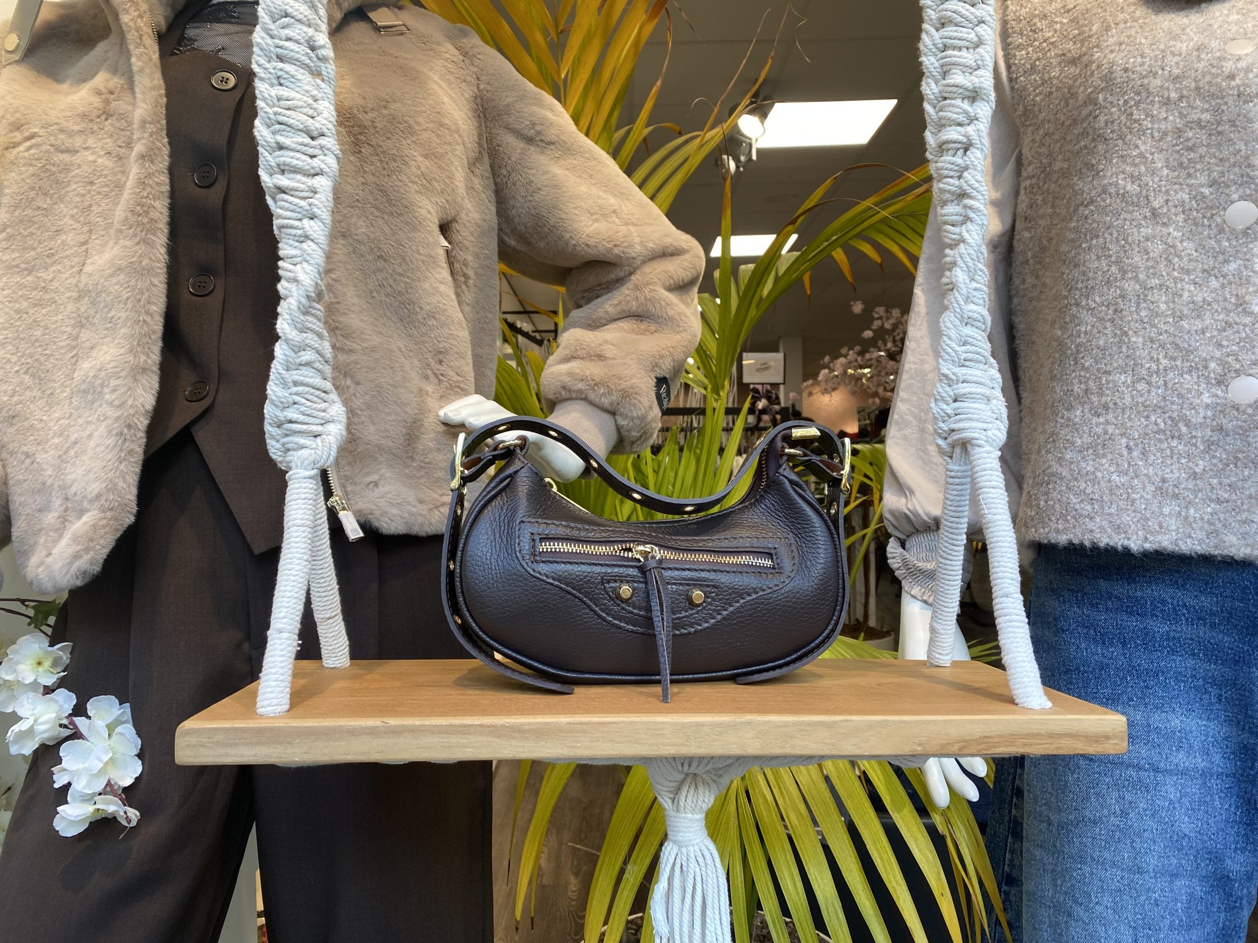 Bayley Schoudertas Leer Coffee Bruin T337