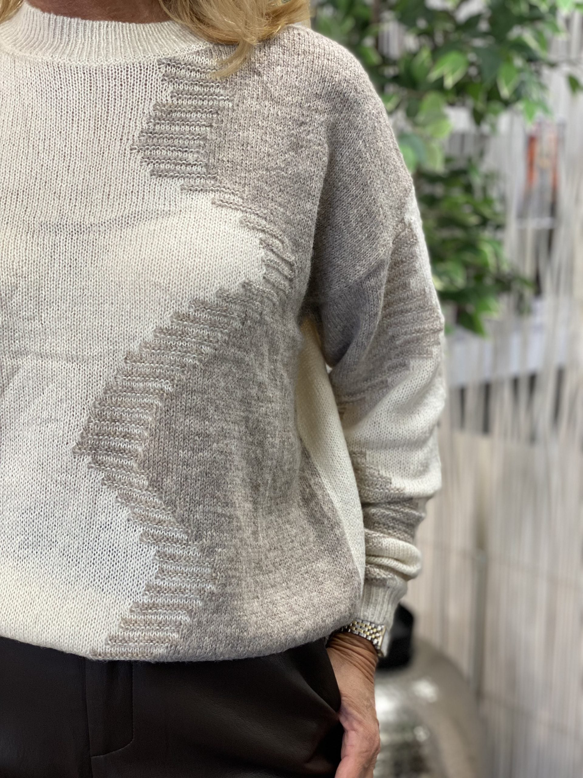 C&S Karly Knit Pullover trui sand / bronze