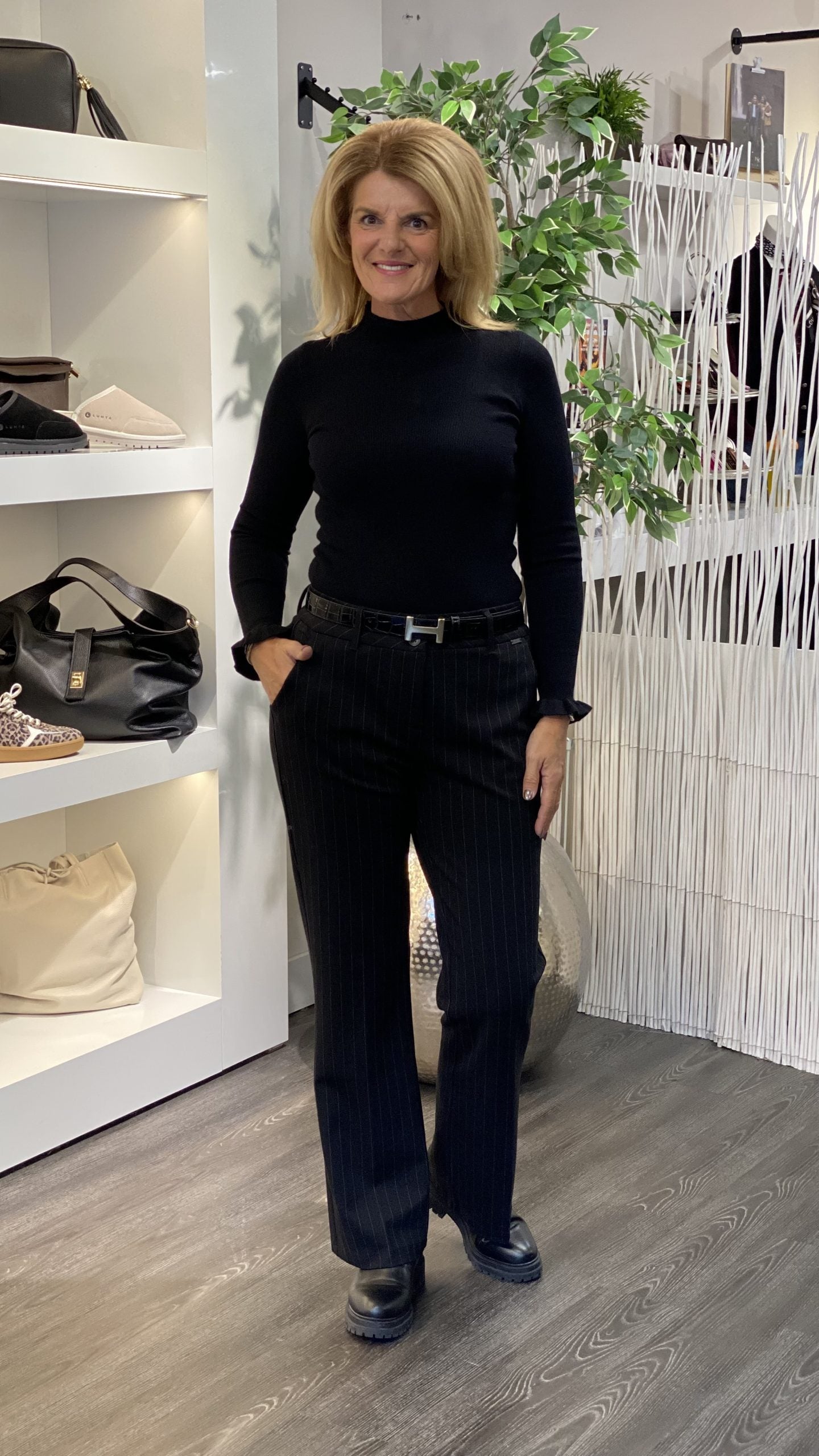 C&S Astrid Knit Pullover zwart